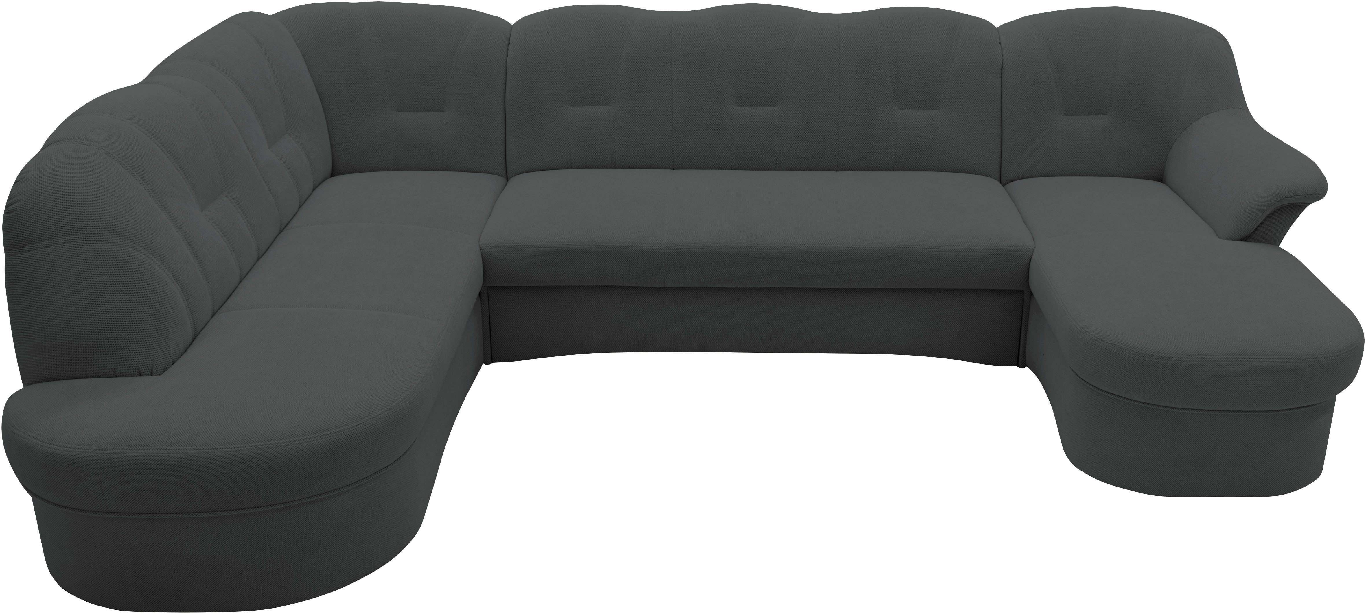 DOMO collection Zithoek Flores ook in leren bekleding, B/D/H: 293/180/86 cm, U-vorm (3 stuks)