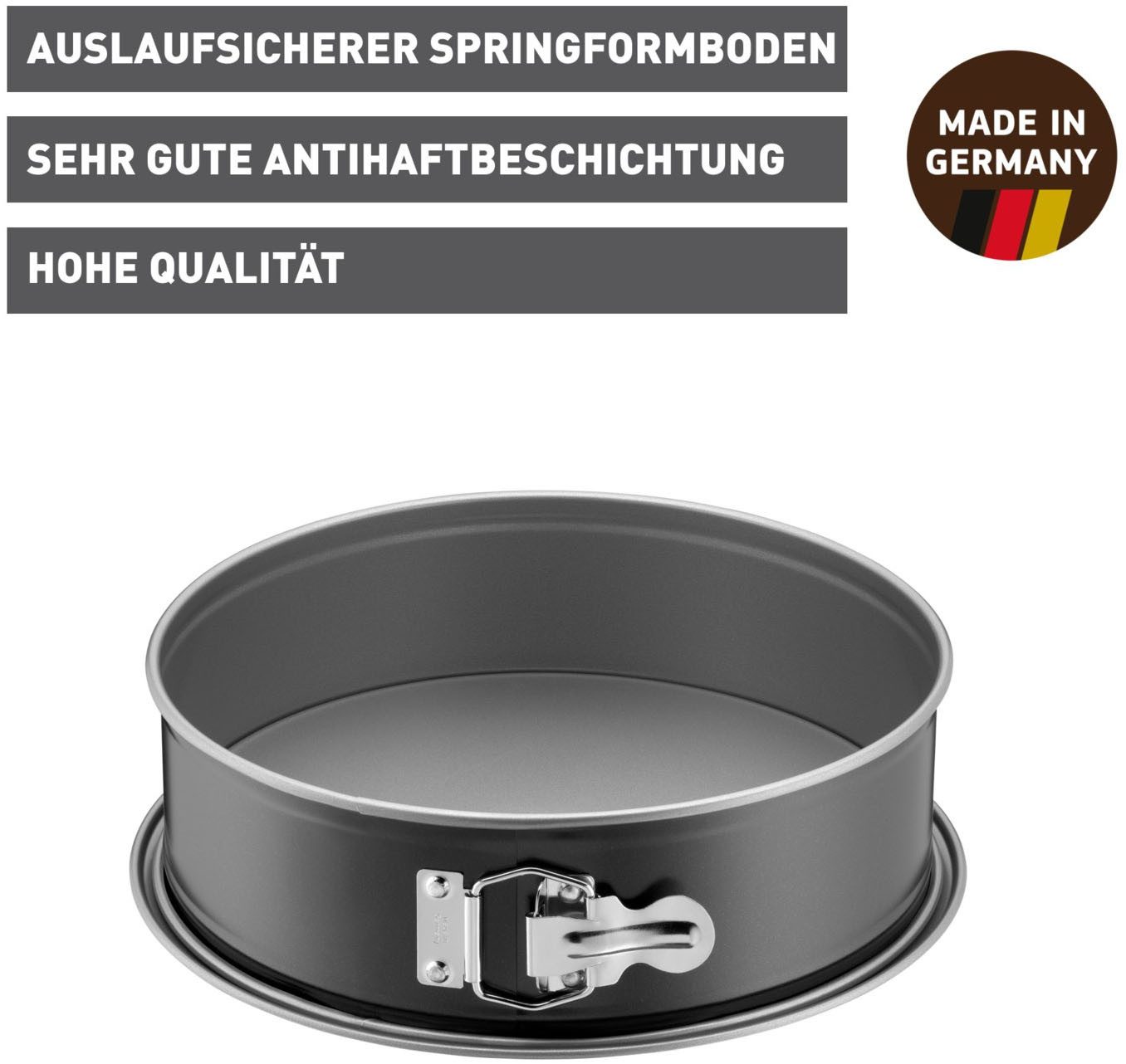 Kaiser Backformen Springvorm Inspiration Springvorm 26 cm rond met platte bodem, made in Germany
