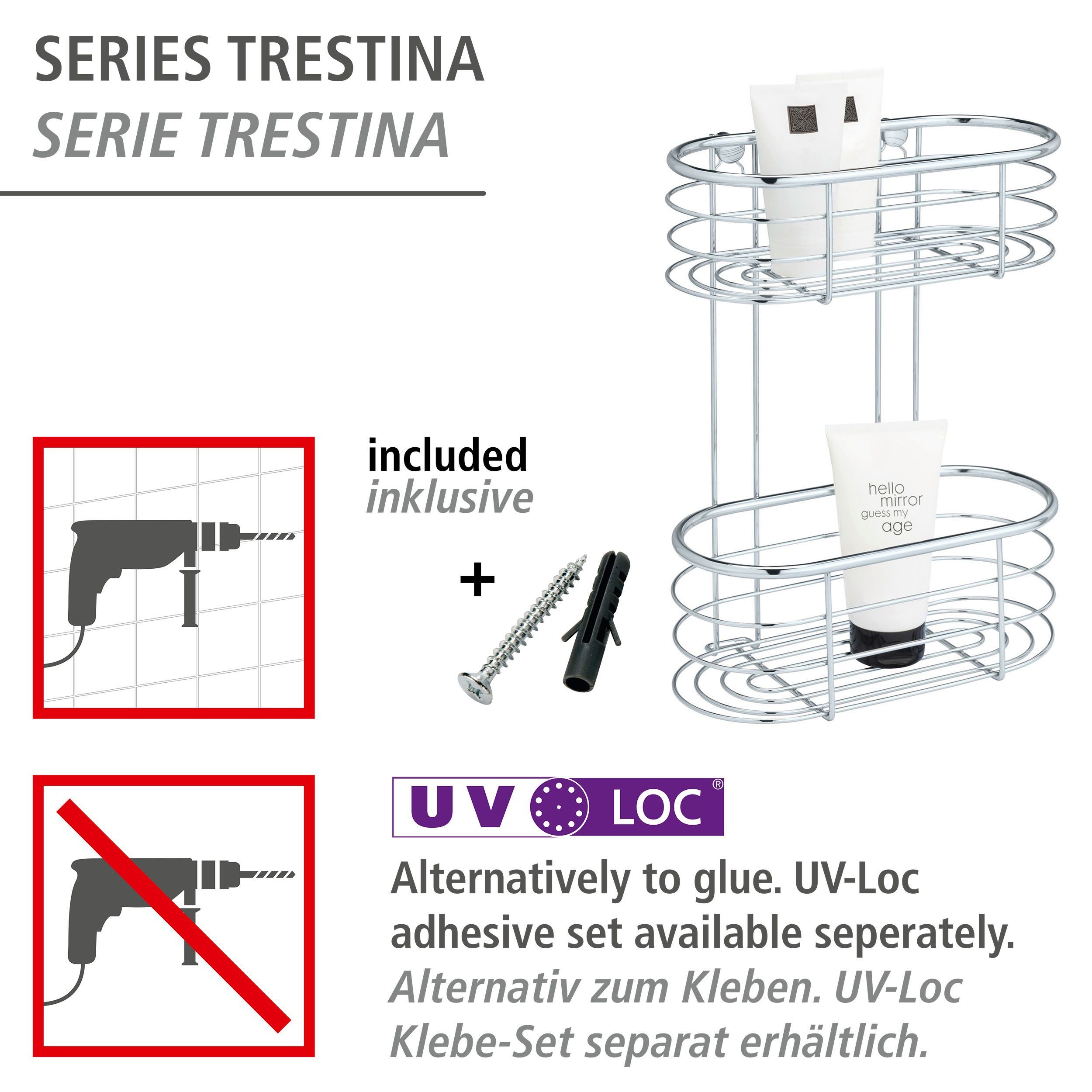 WENKO Badkamerrekje Trestina voor wandmontage, 2 etages
