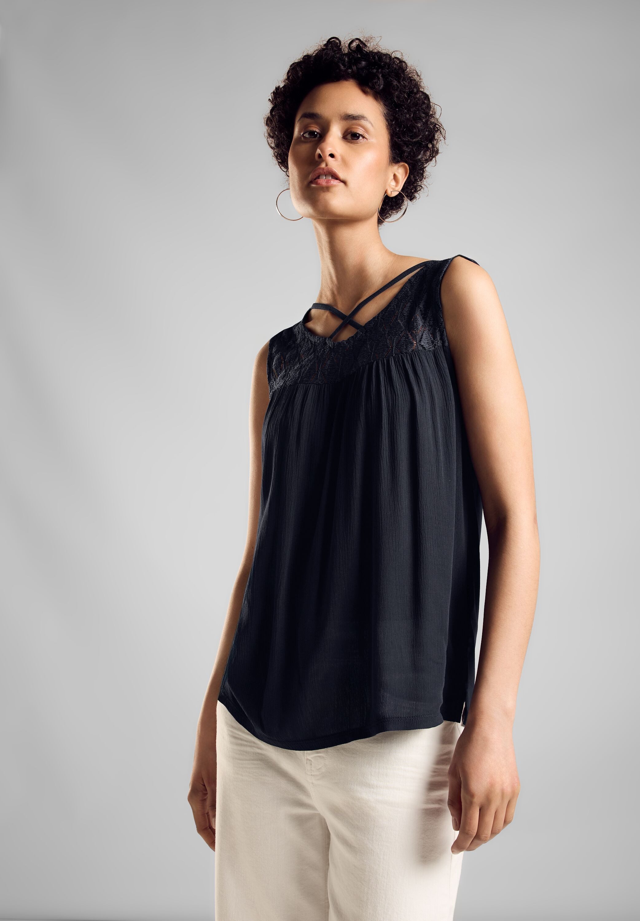 STREET ONE Shirttop met kant