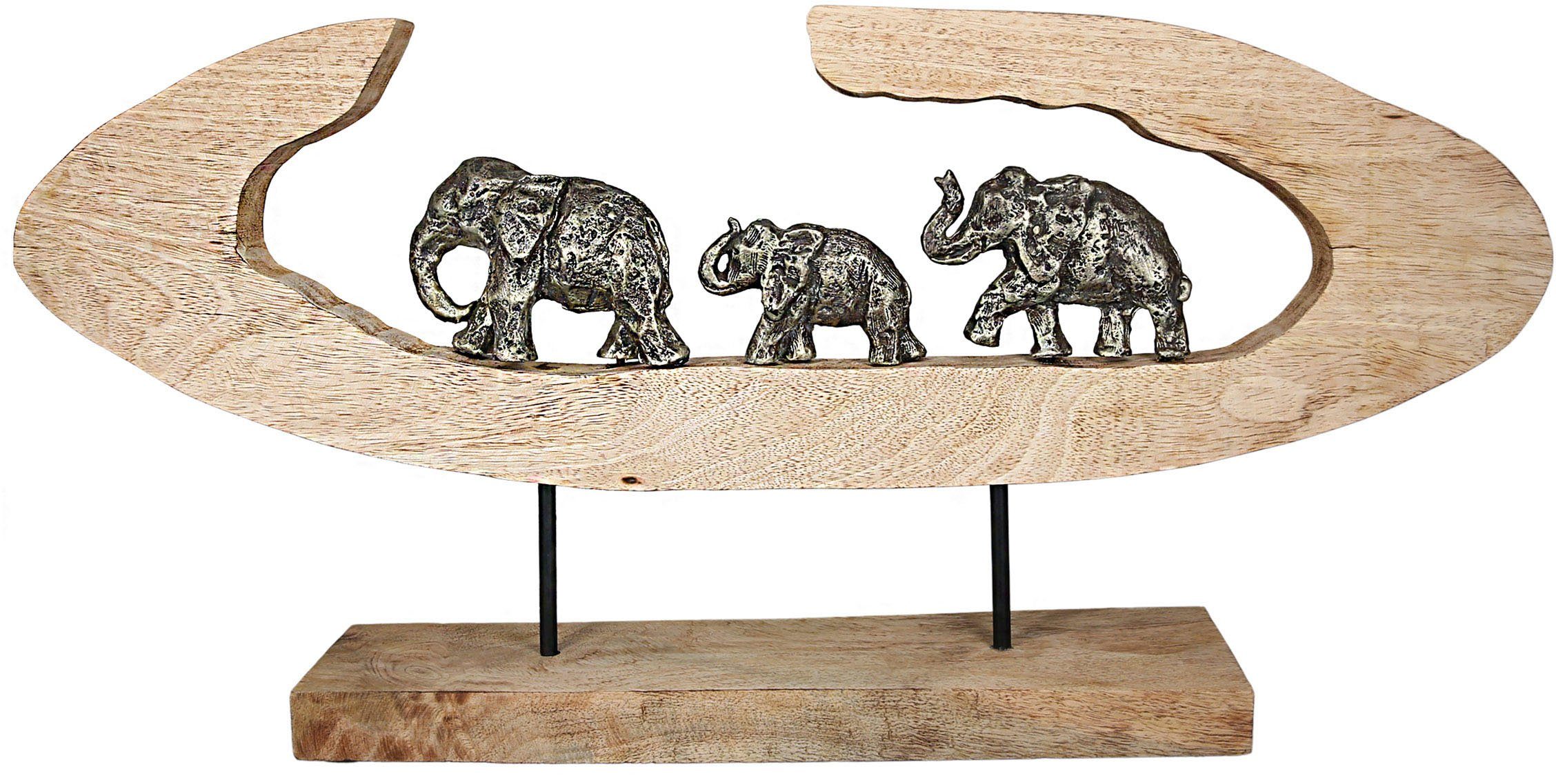 Casablanca by Gilde Dierfiguur Skulptur Elefantenfamilie (1 stuk)
