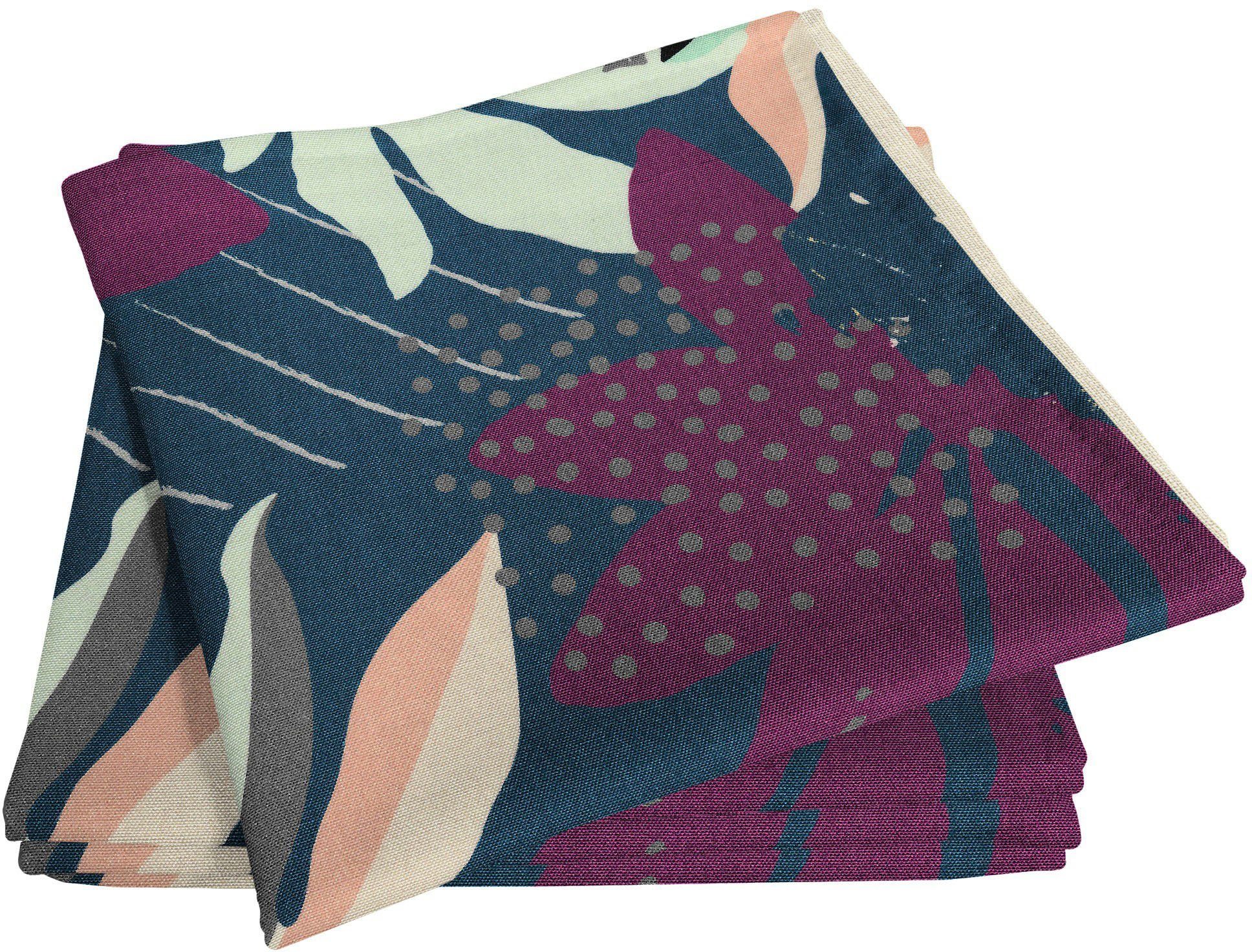 Adam Stoffen servet Jungle GOTS organic, gecertificeerd door CERES 0242 Made in Germany (4 stuks)