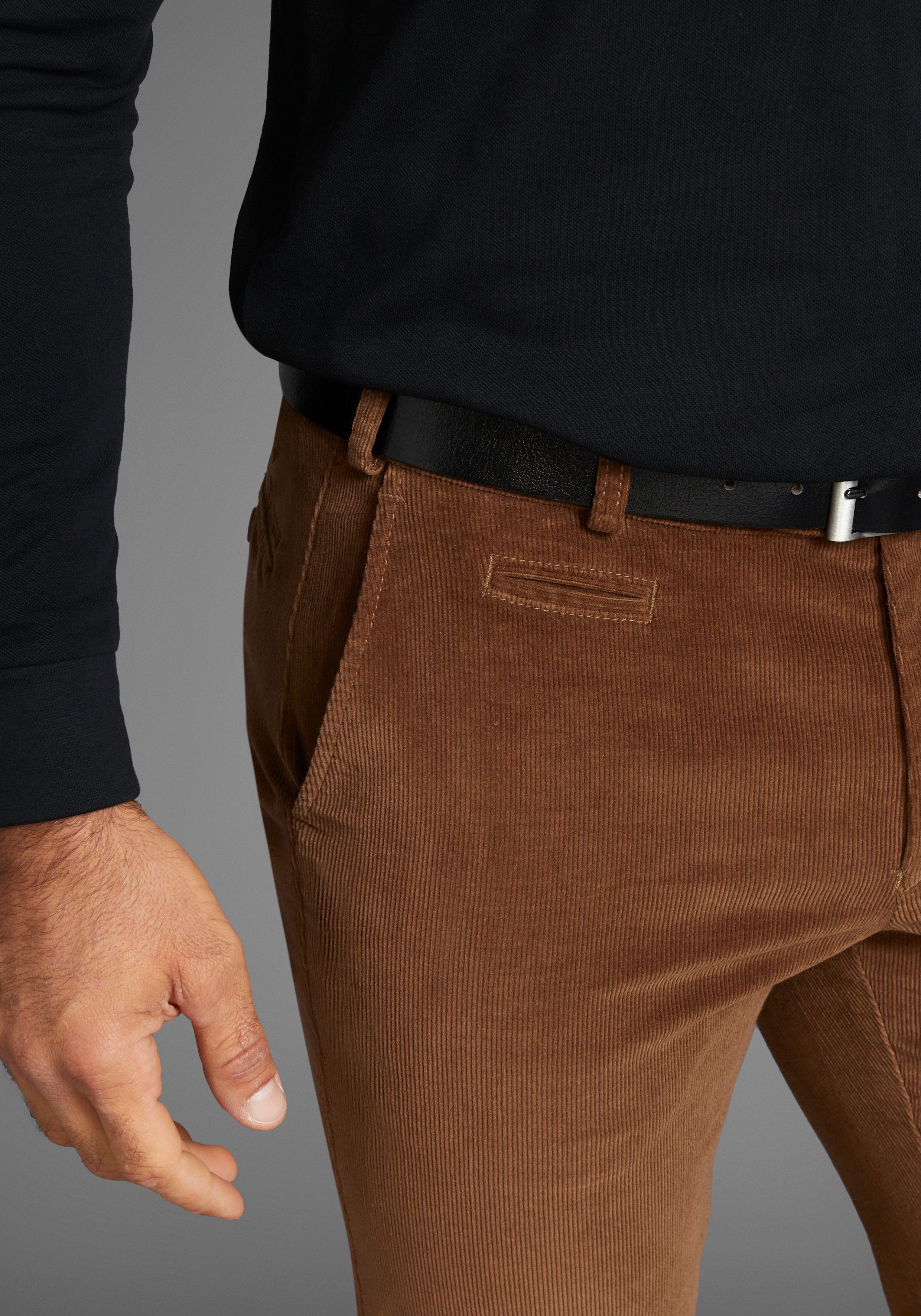 Man's World Broek met elastische band Van cord met stretchband