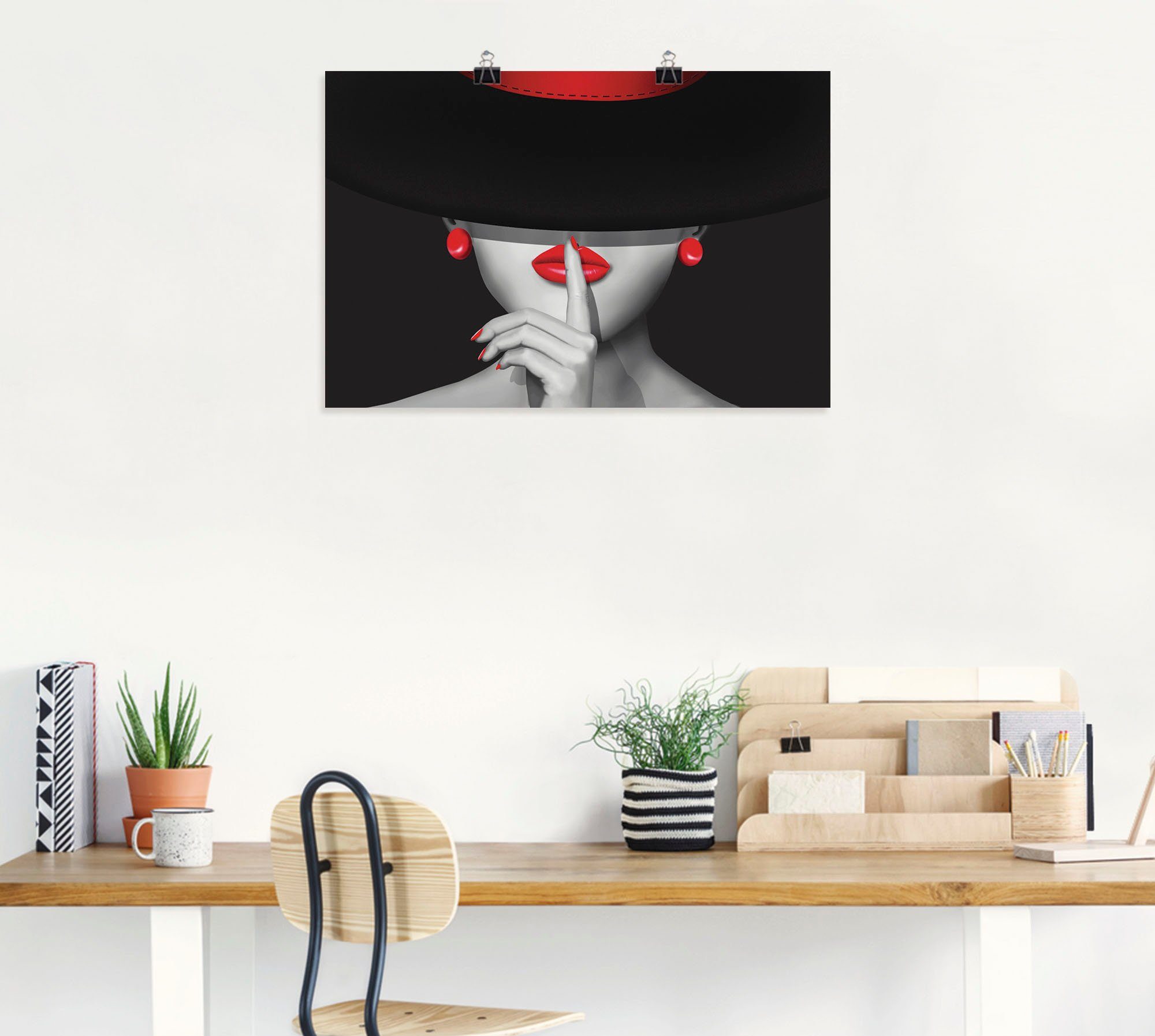 Artland Artprint Wees stil als artprint van aluminium, artprint voor buiten, artprint op linnen, poster, muursticker