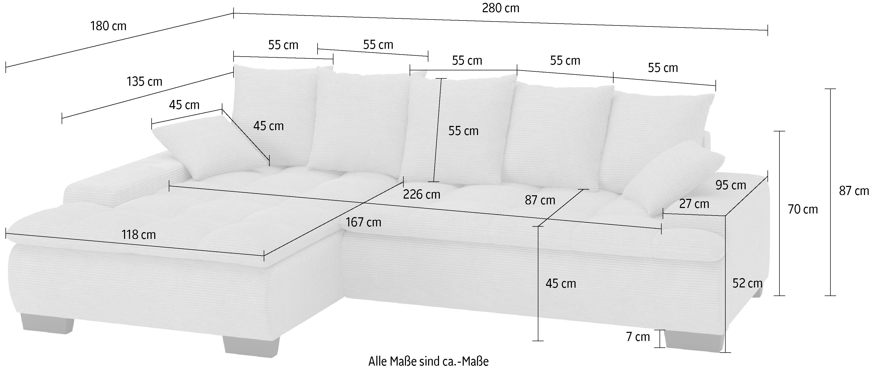Mr. Couch Hoekbank Haiti II, L-vorm Optioneel met koudschuim, bed, bedlade