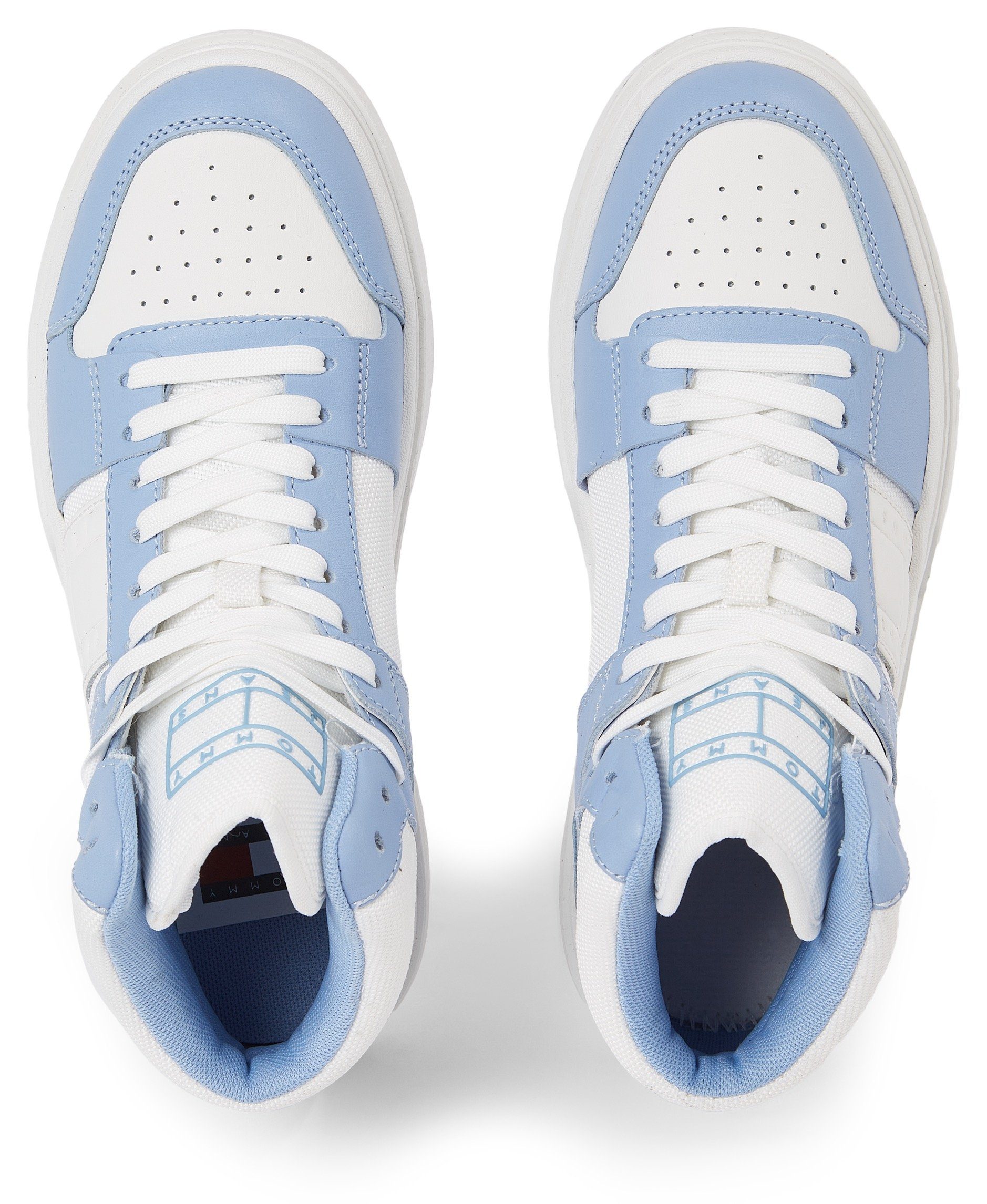 TOMMY JEANS Sneakers THE BROOKLYN MID TOP plateau, high top-sneaker, vrijetijdsschoen, gepolsterde schacht