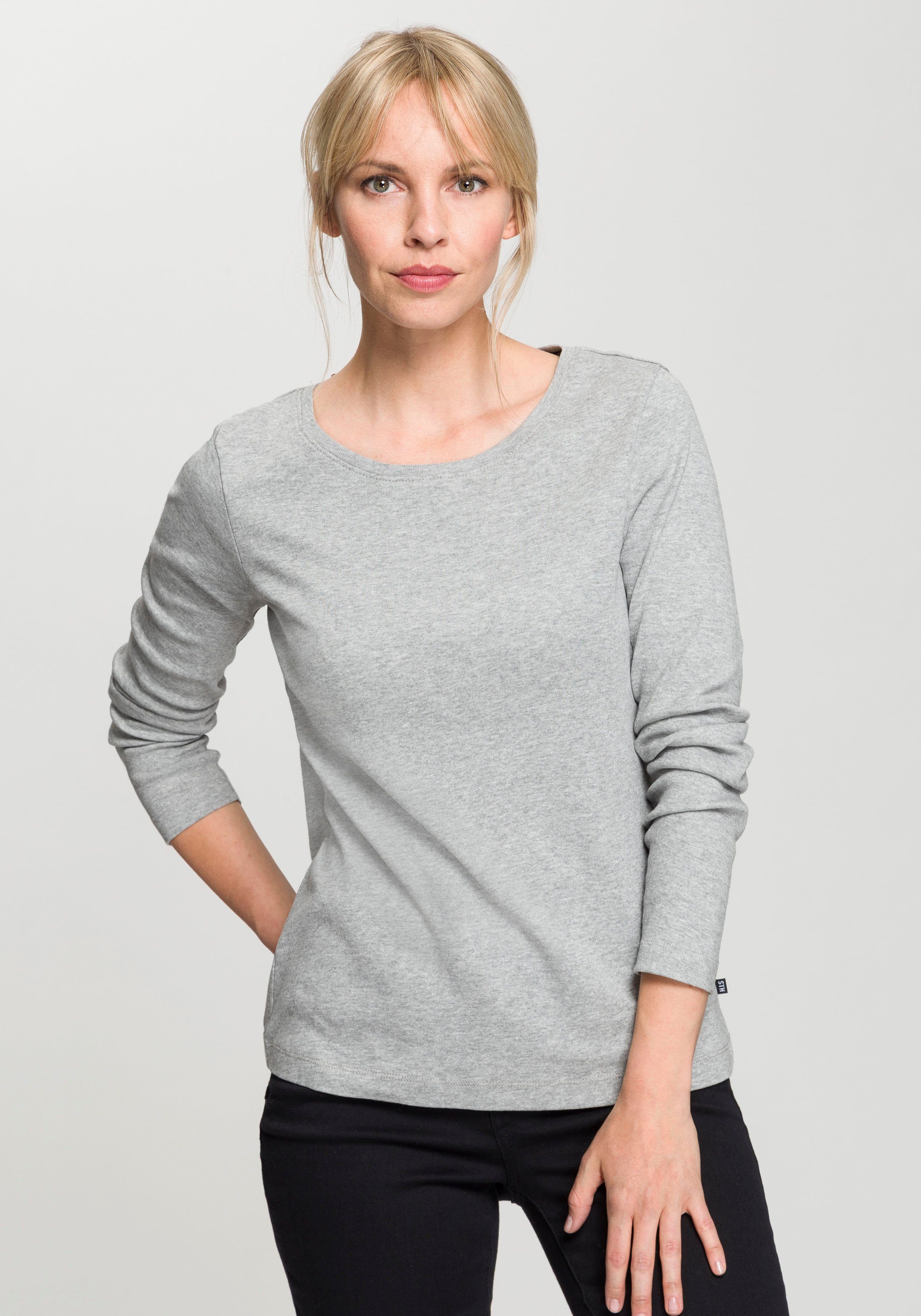 H.I.S Shirt met lange mouwen Basic