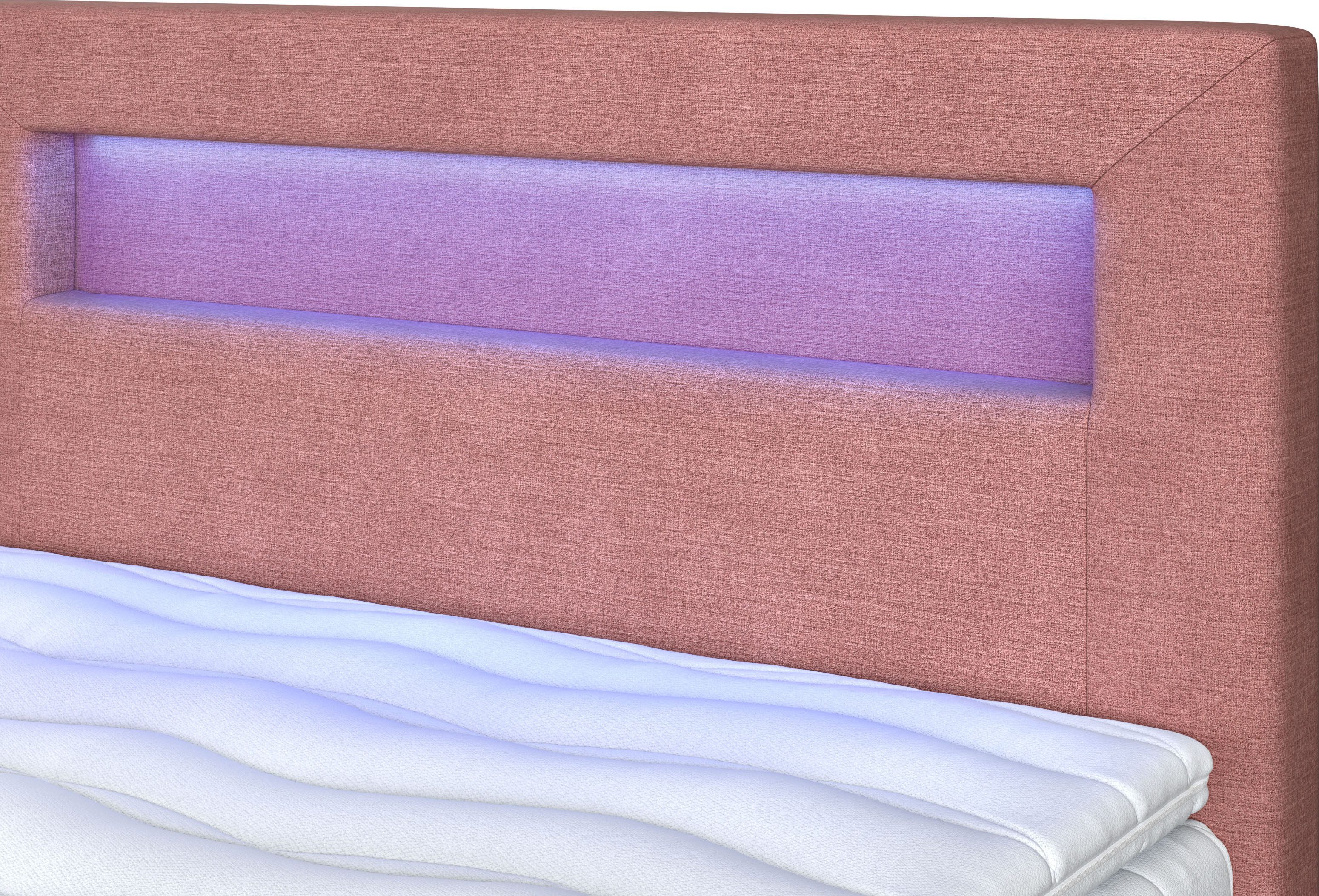 COTTA Boxspring Kelly uitgerust met led-licht, incl. bedlade