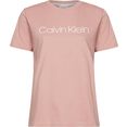calvin klein shirt met ronde hals core logo t-shirt met calvin klein-logo-opschrift roze