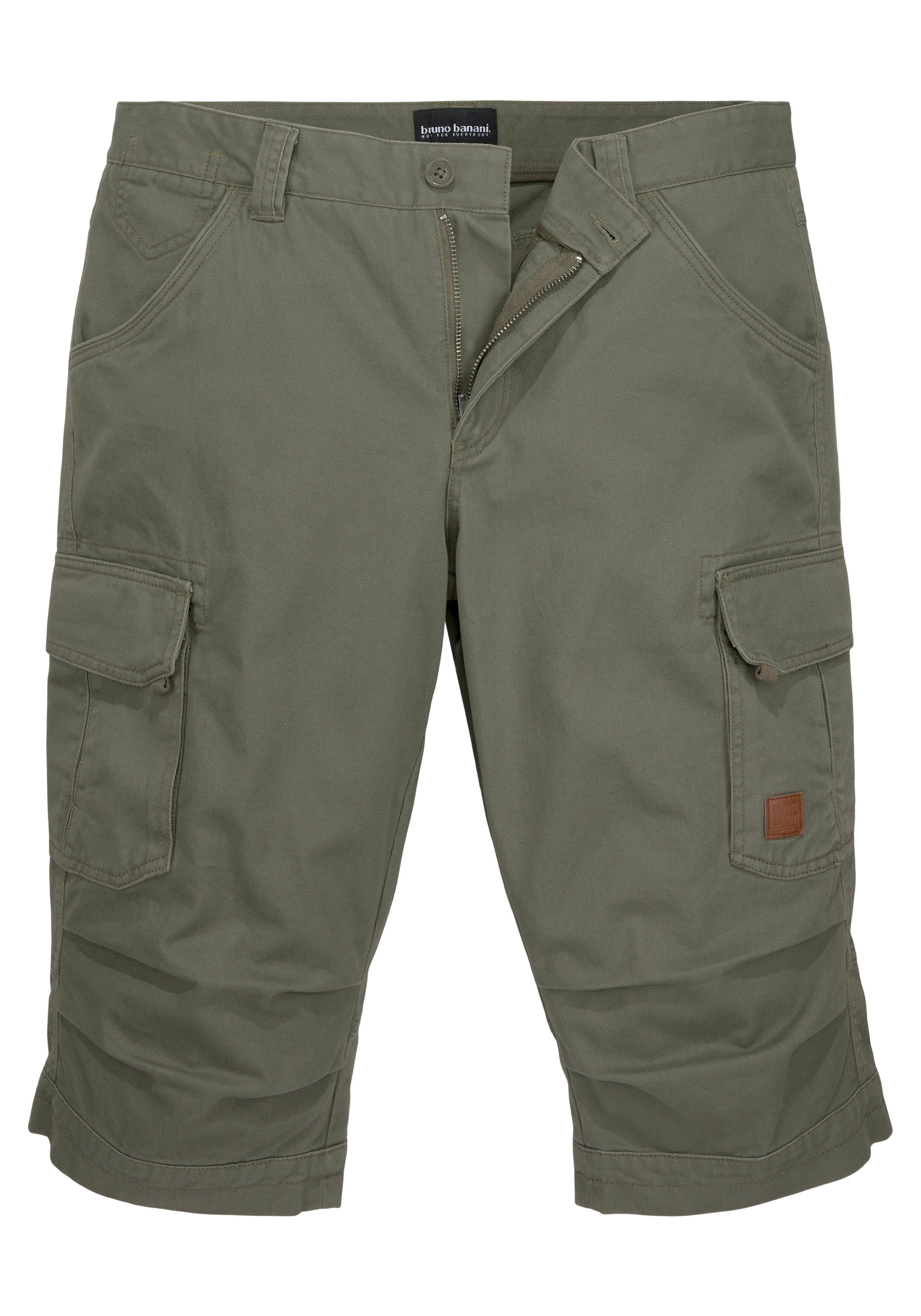 Bruno Banani Jeansbermuda smalle pasvorm, rechte pijp, met cargozakken