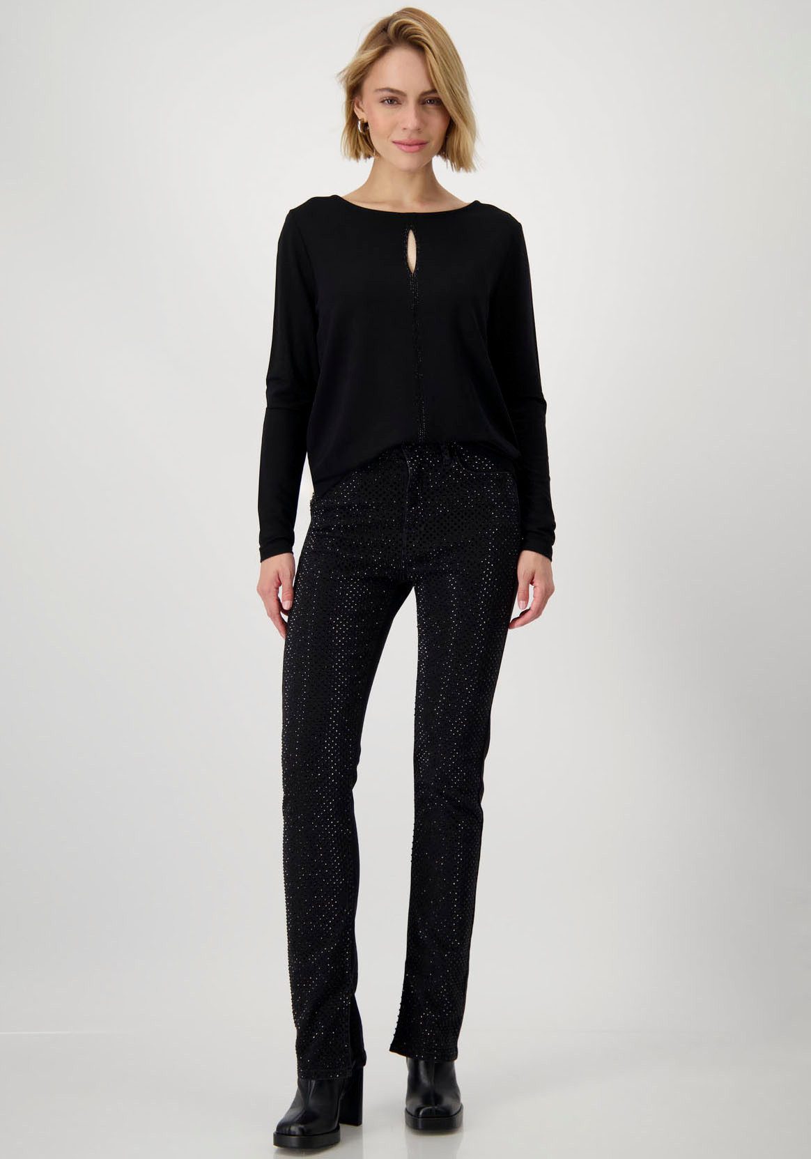 Monari Shirt met ronde hals Shirt sieraad