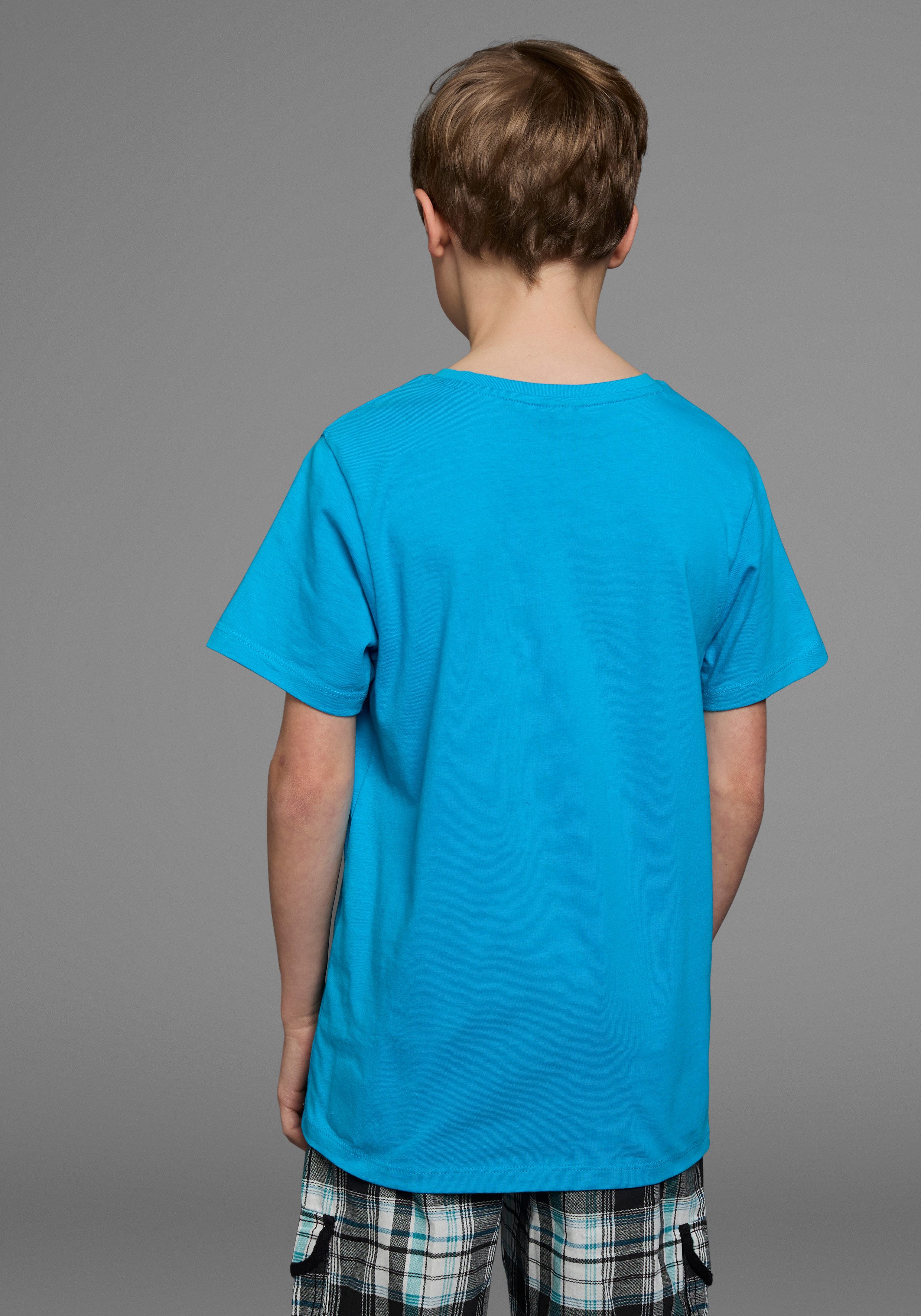 KIDSWORLD T-shirt Met spreuk: NICHT DEIN ERNST Korte mouwen, basic pasvorm, met trendy opdruk