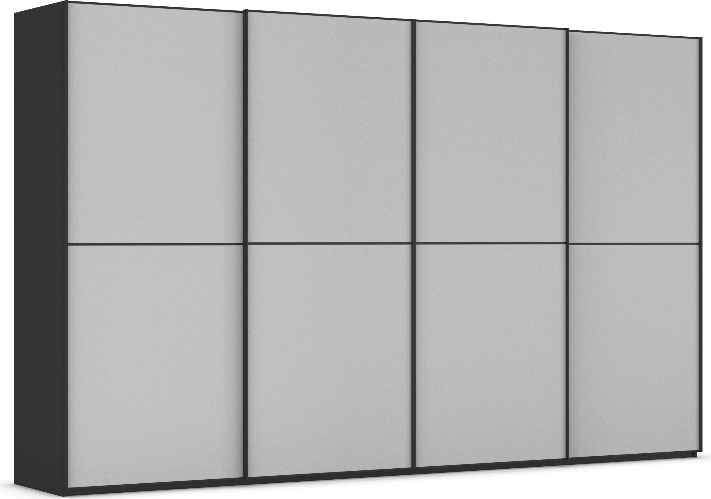 rauch Schuifdeurkast Kledingkast Kast Garderobe Slaapkamerkast SCALE-DUO edel tweedelige deuren glas-front met 3 sierlijsten made in germany