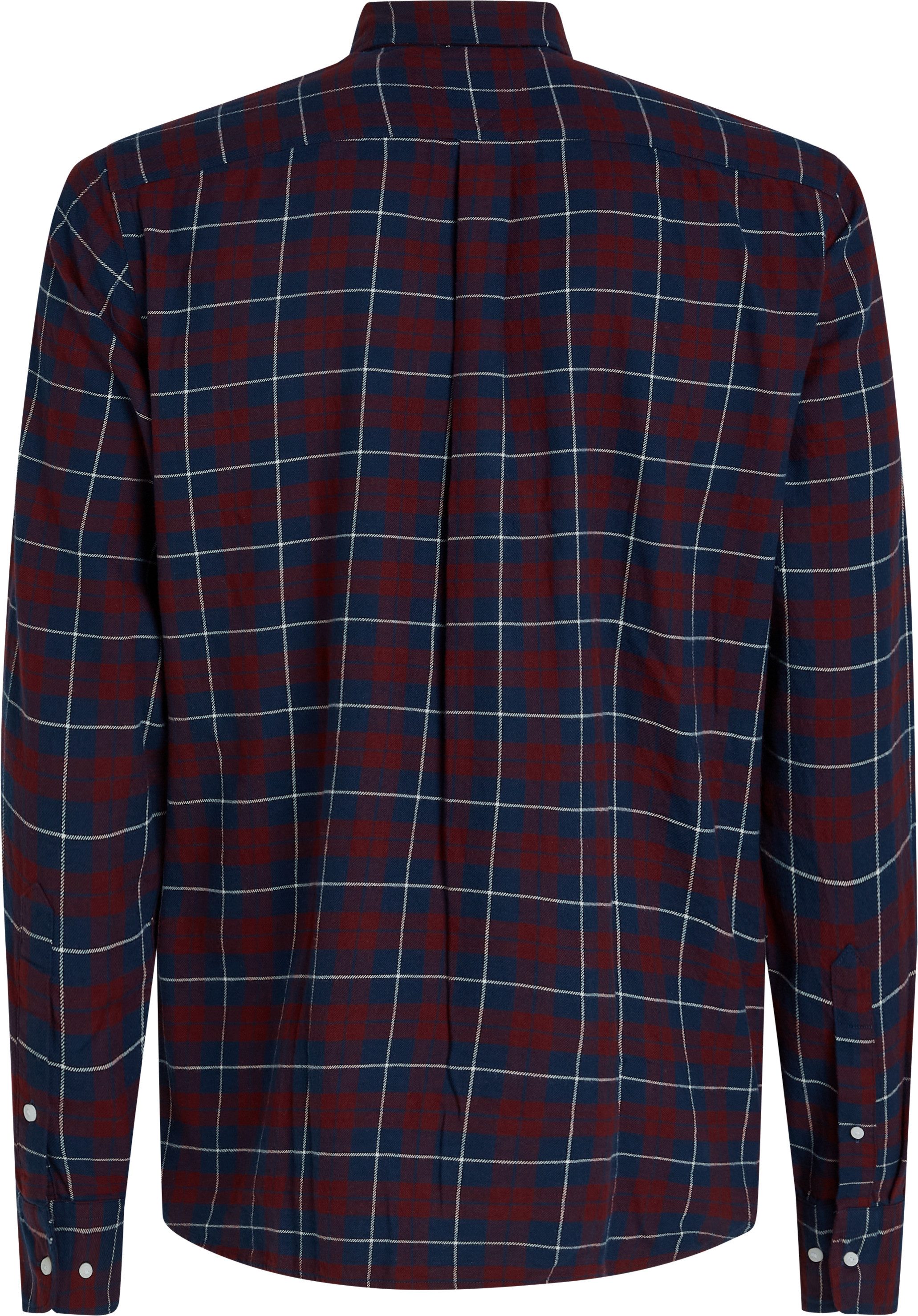 Tommy Hilfiger Overhemd met lange mouwen BT-BRUSHED EASY CHECK RF S-B in grote maten, met logo-borduursel op borsthoogte