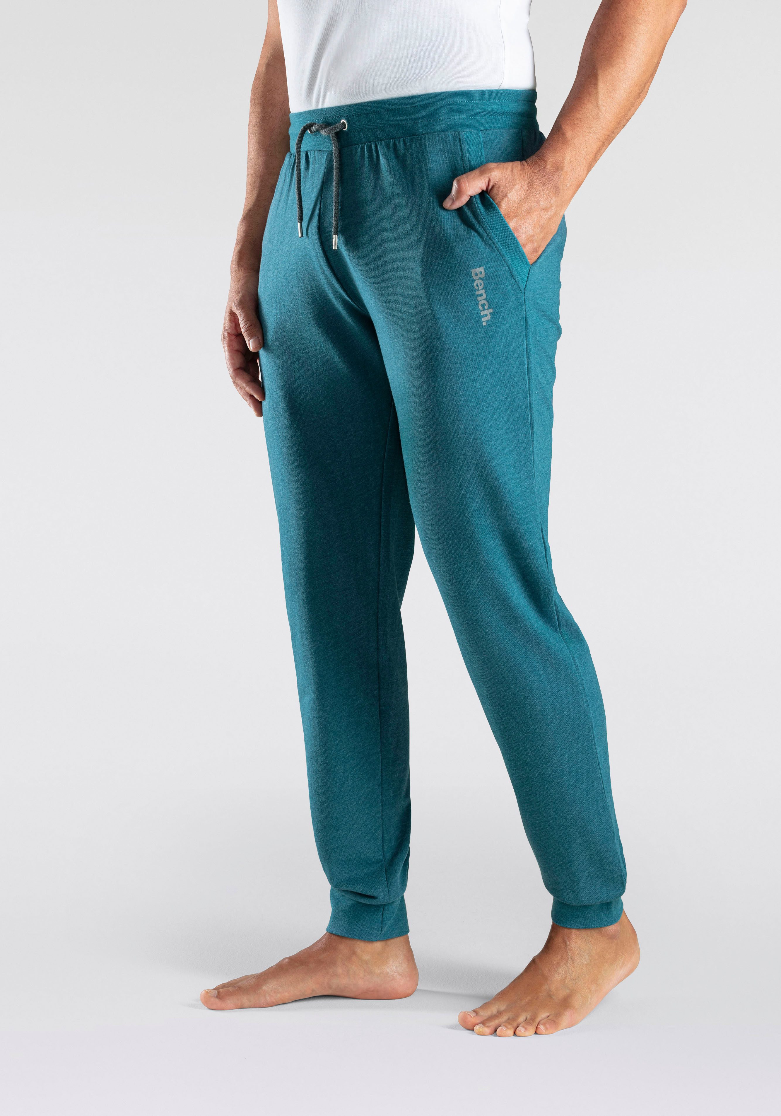 Bench. Loungewear Joggingbroek Joggingbroek met koord, van katoenmix heren joggingbroeken maat 48/50 (M) blauw