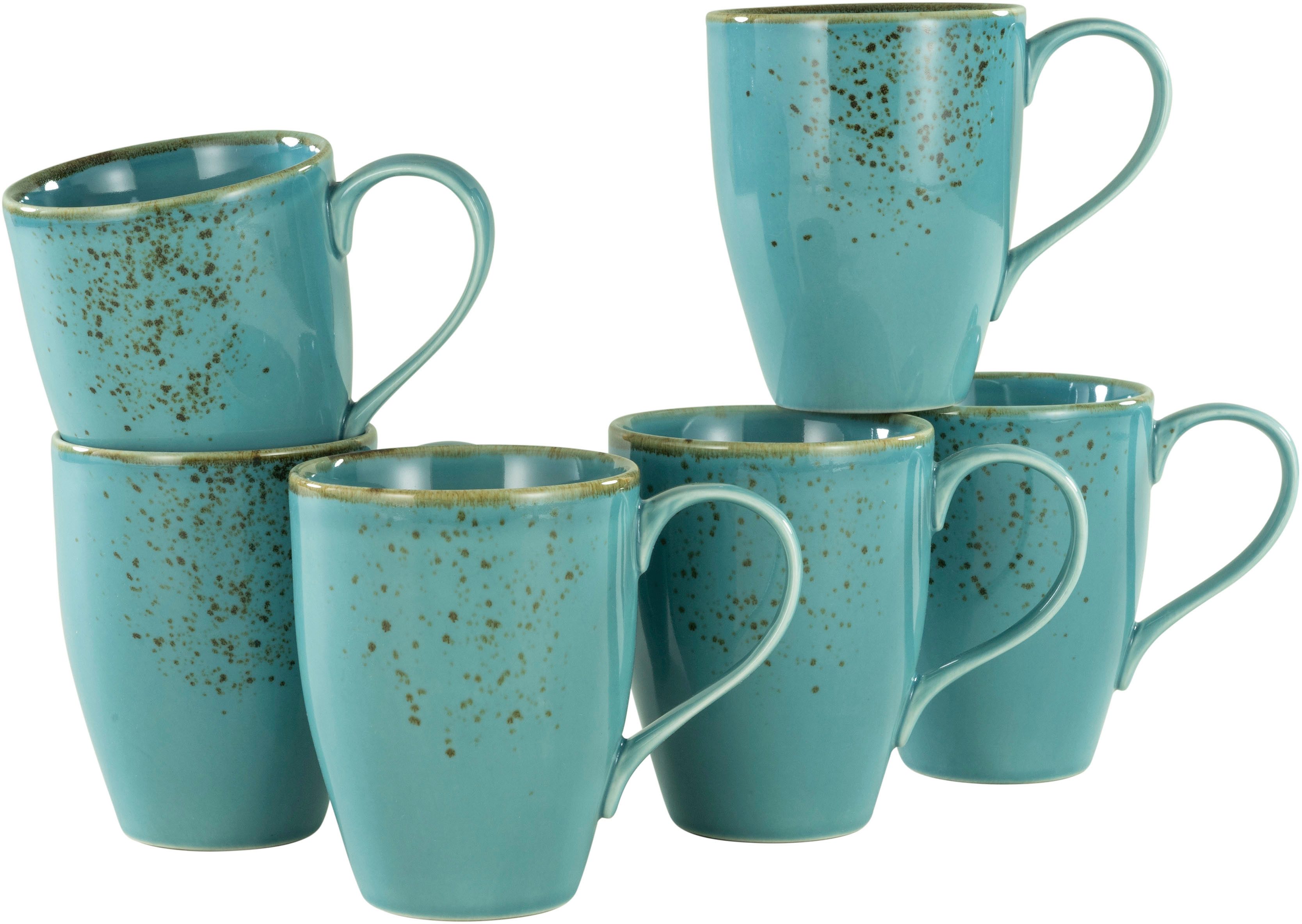 CreaTable Beker Koffiebeker nature collection (set, 6-delig)