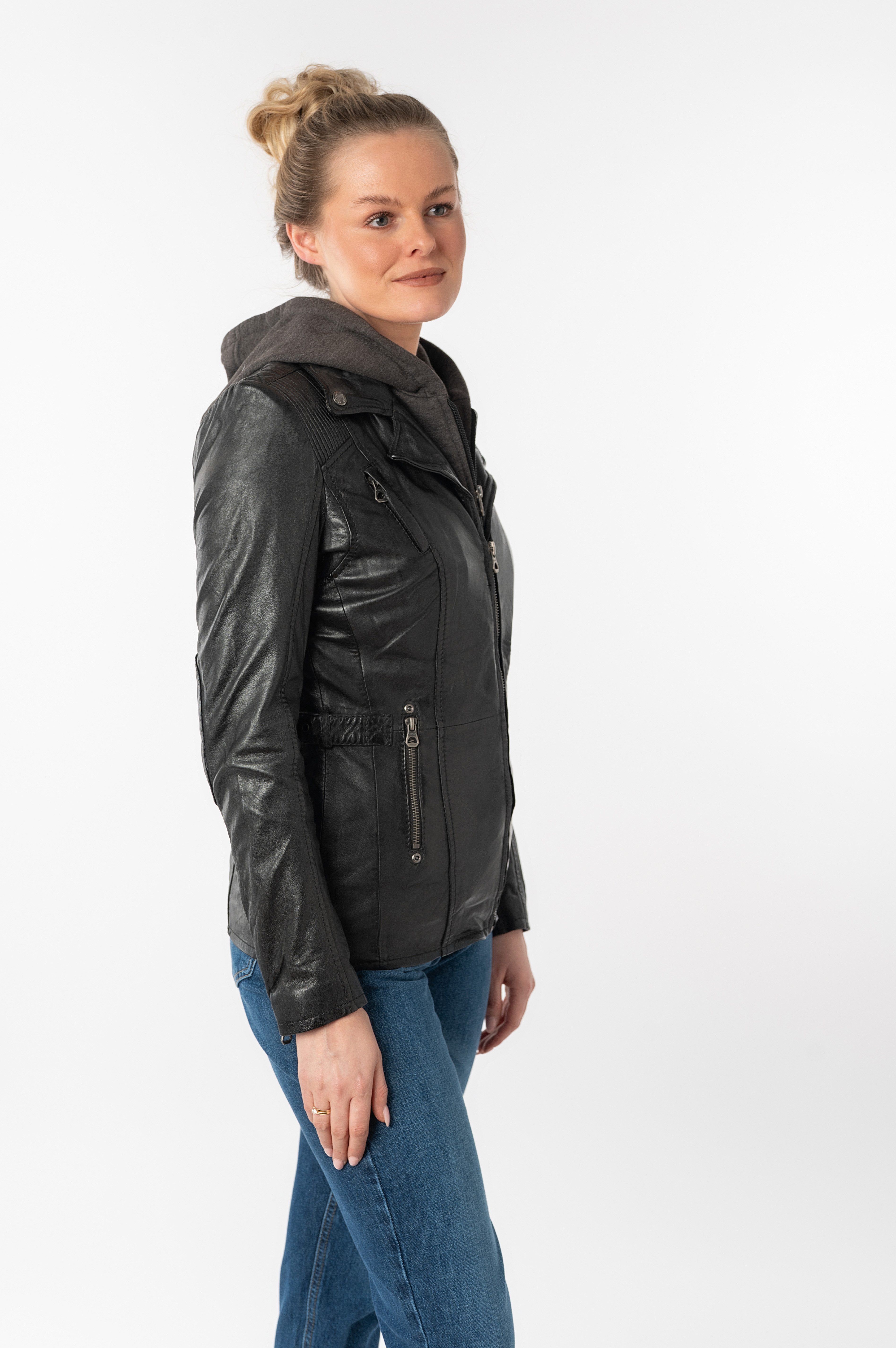Mauritius Leren jack Adelyn 2-in-1 leren jack