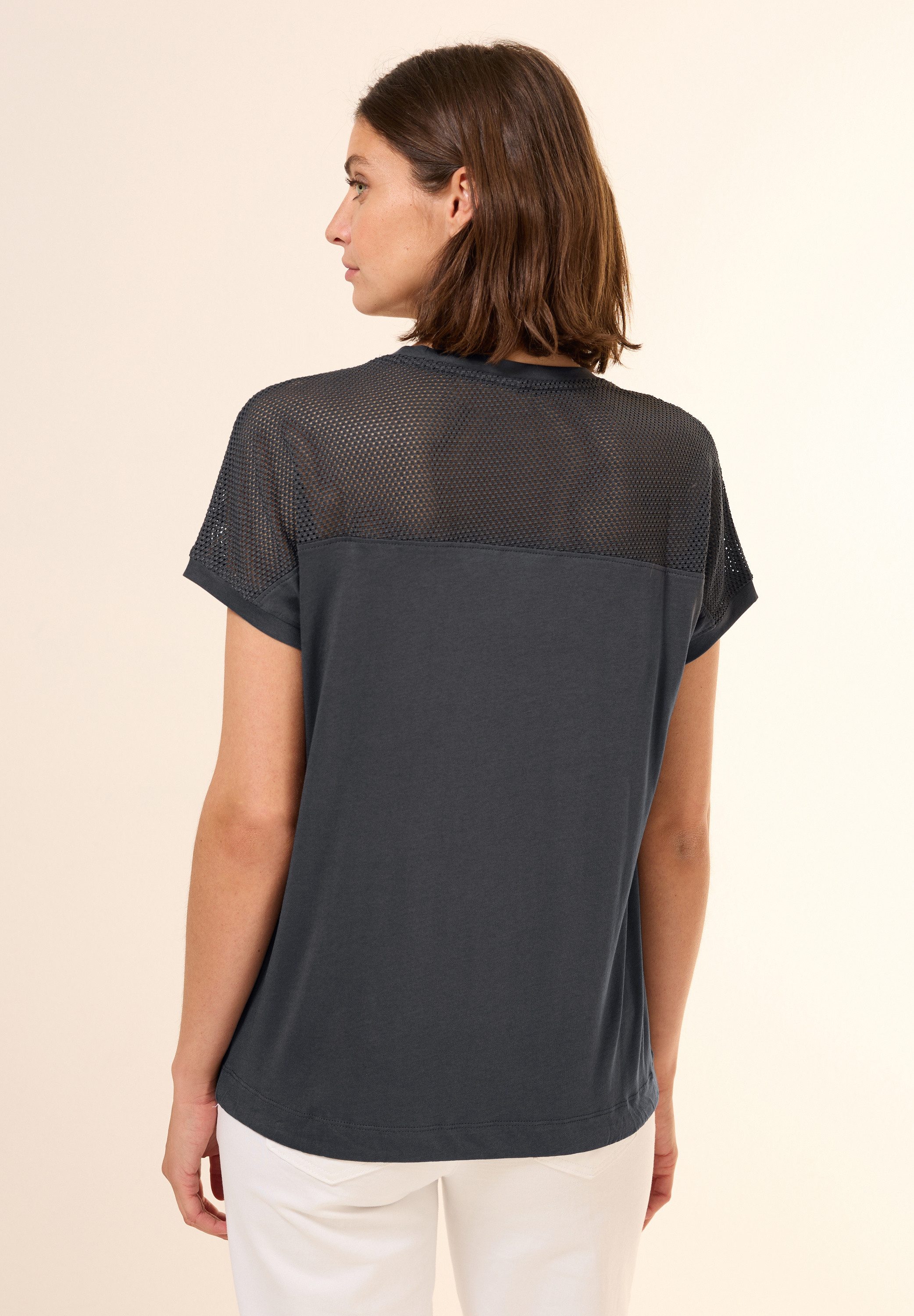Cecil T-shirt met meshdetail