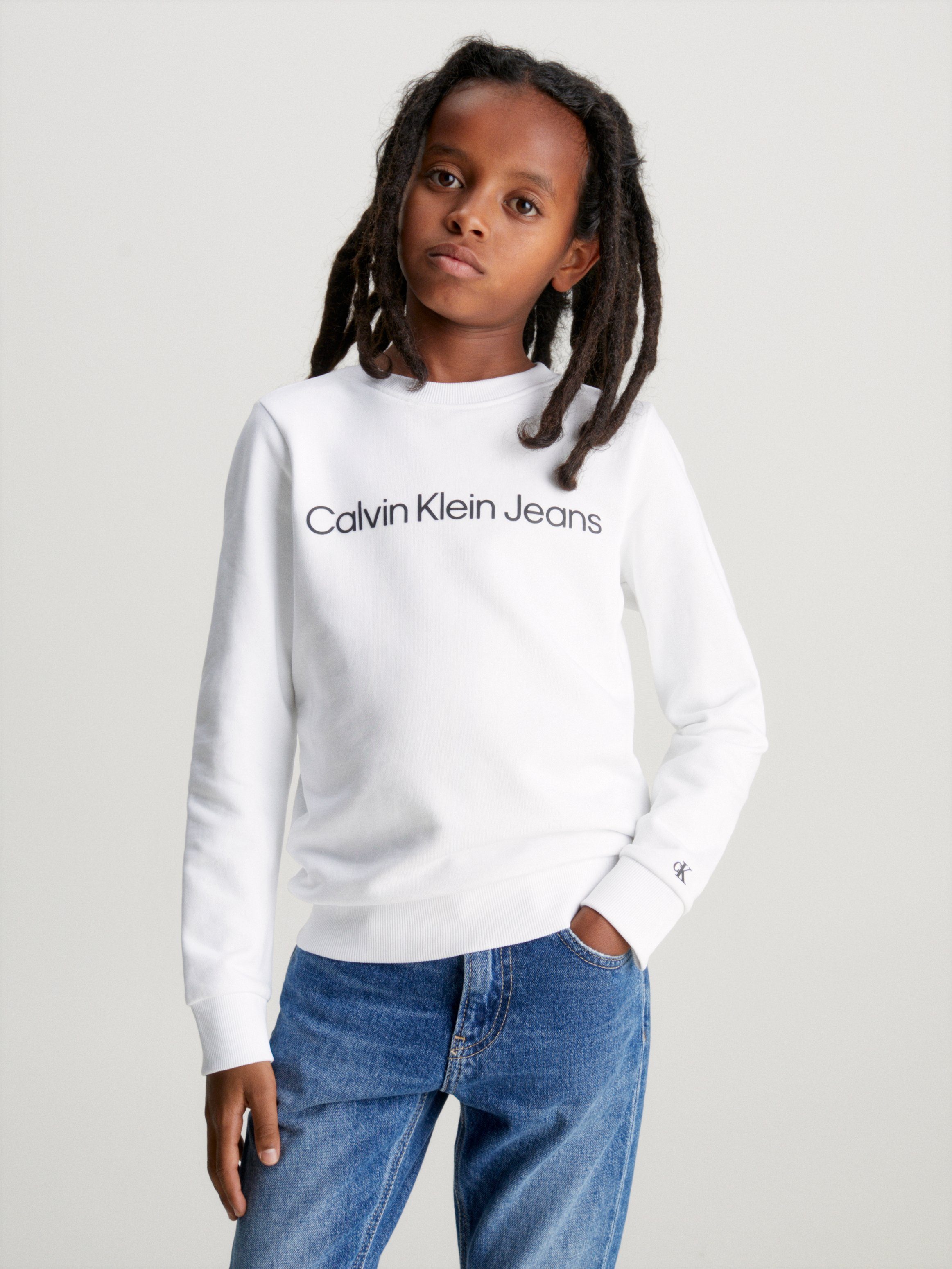 Calvin Klein Sweatshirt INST. LOGO REGULAR CN voor kinderen tot 16 jaar