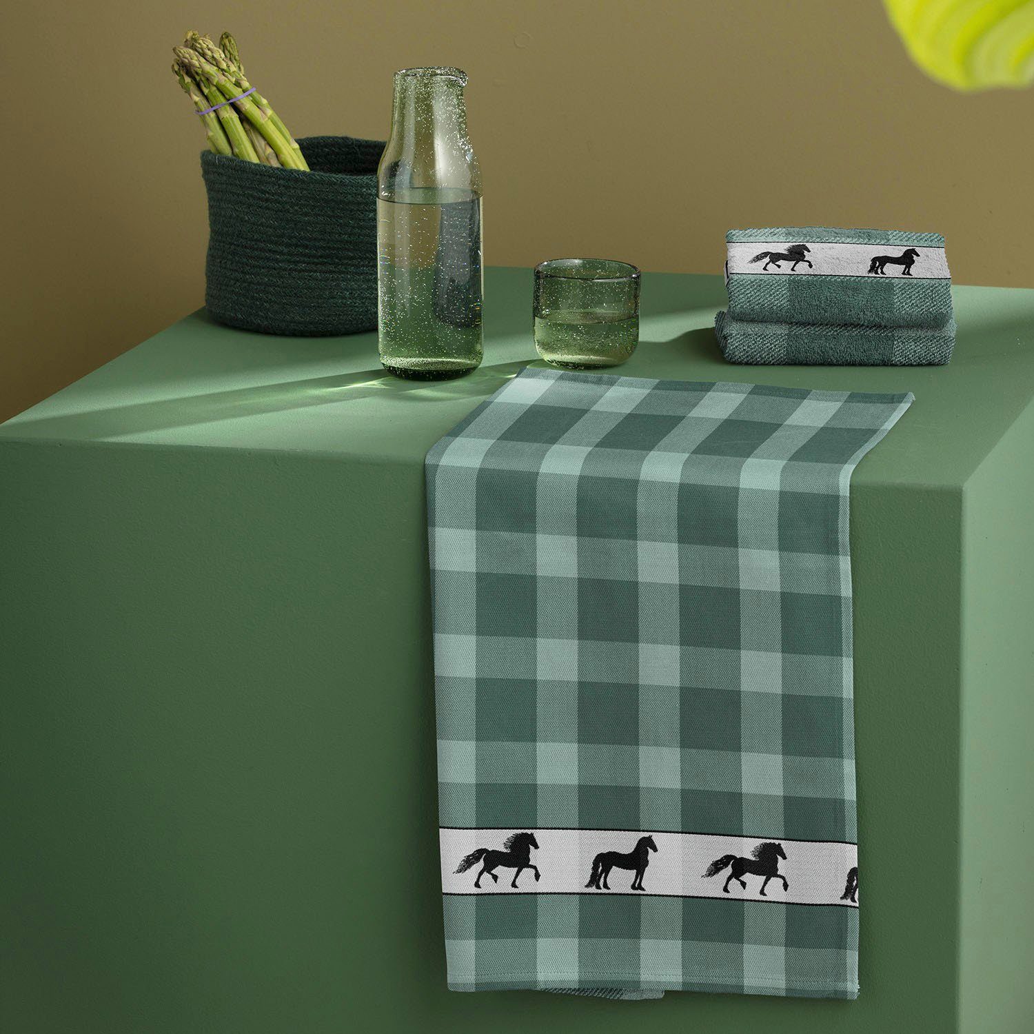 DDDDD Theedoek Shanti Jacquard-stof, 60 x 65 cm (set, 6-delig)