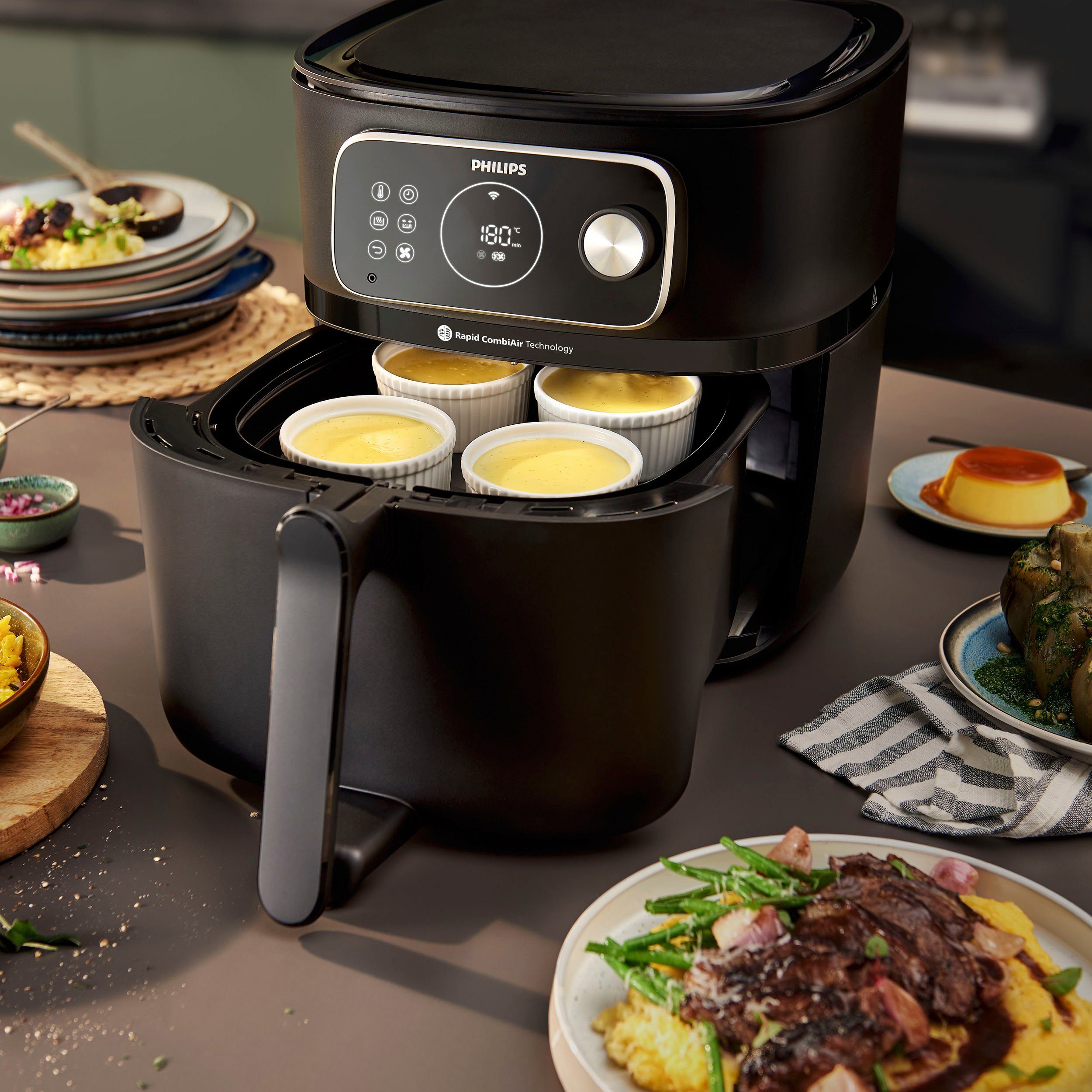 Philips Airfryer XXL combi HD9875, met 8,3 l, Rapid CombiAir technologie