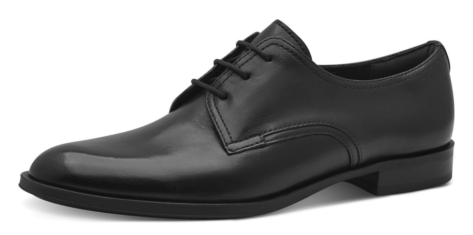 Tamaris Veterschoenen , blokhak, lage schoen, zakelijke schoen met sierstiksels