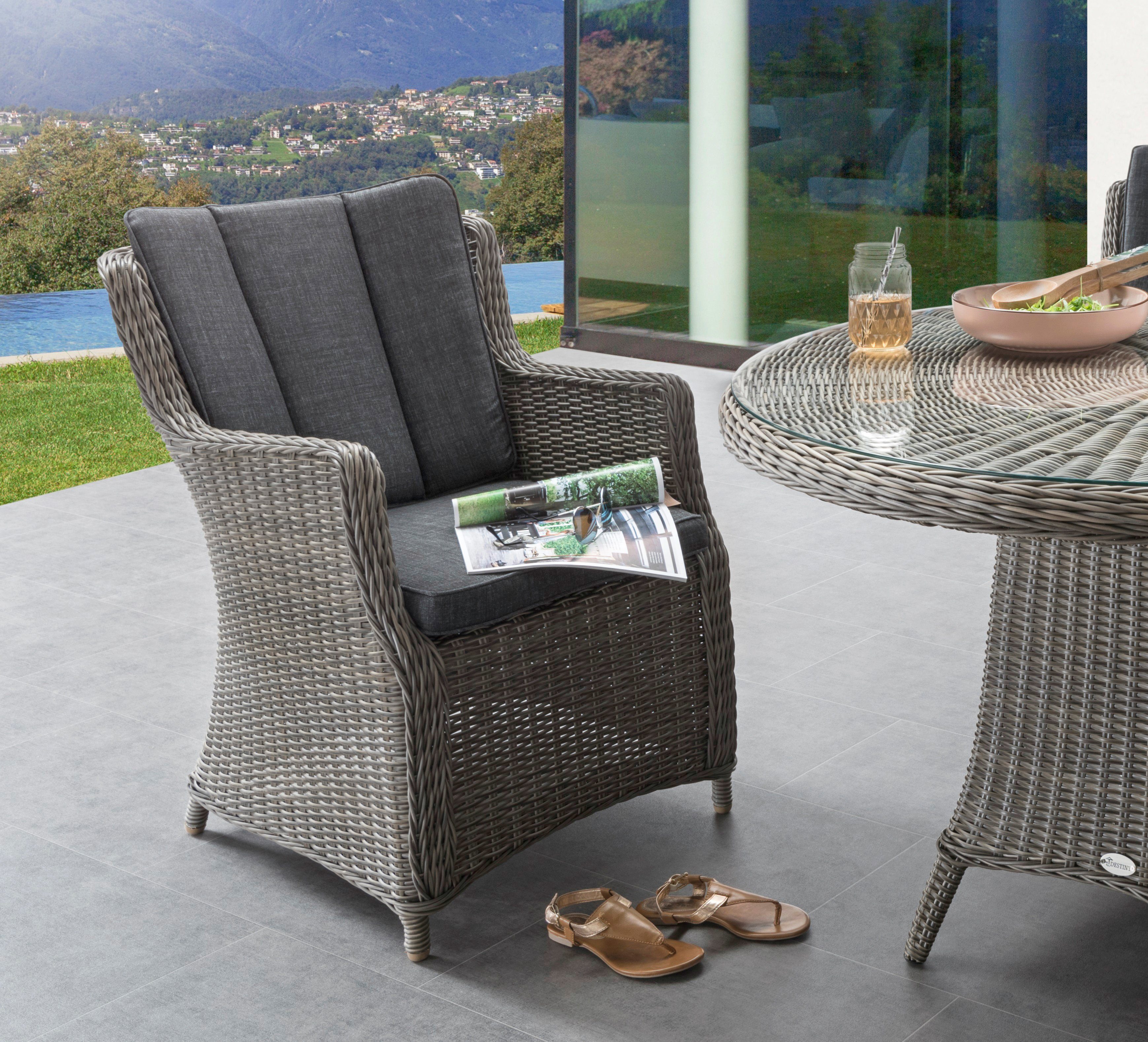 Destiny Tuin-eethoek Luna Aluminium, polyrotan (set, 13-delig)