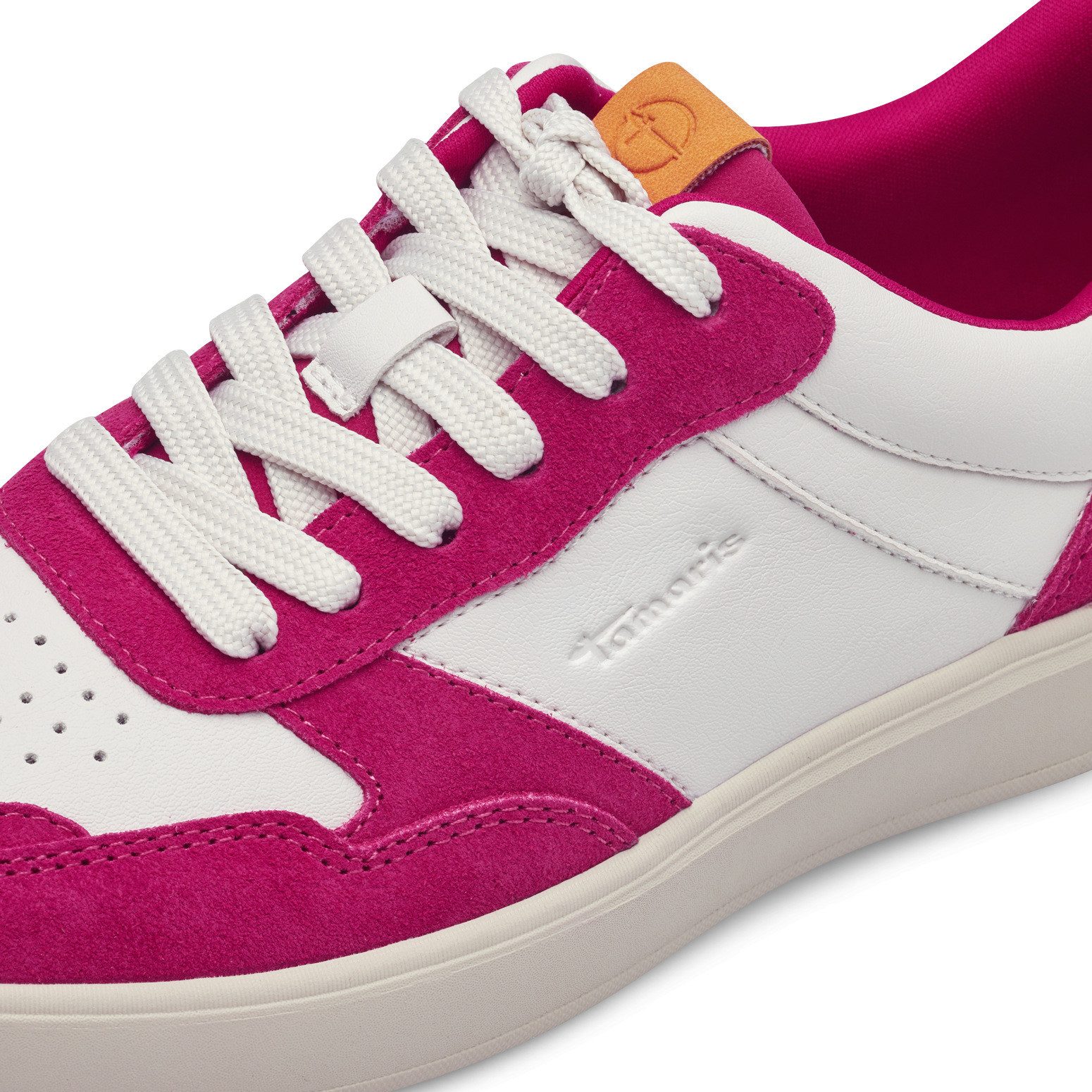 Tamaris Plateausneakers vrijetijdsschoen, lage schoen, veterschoen met contrastafwerkingen