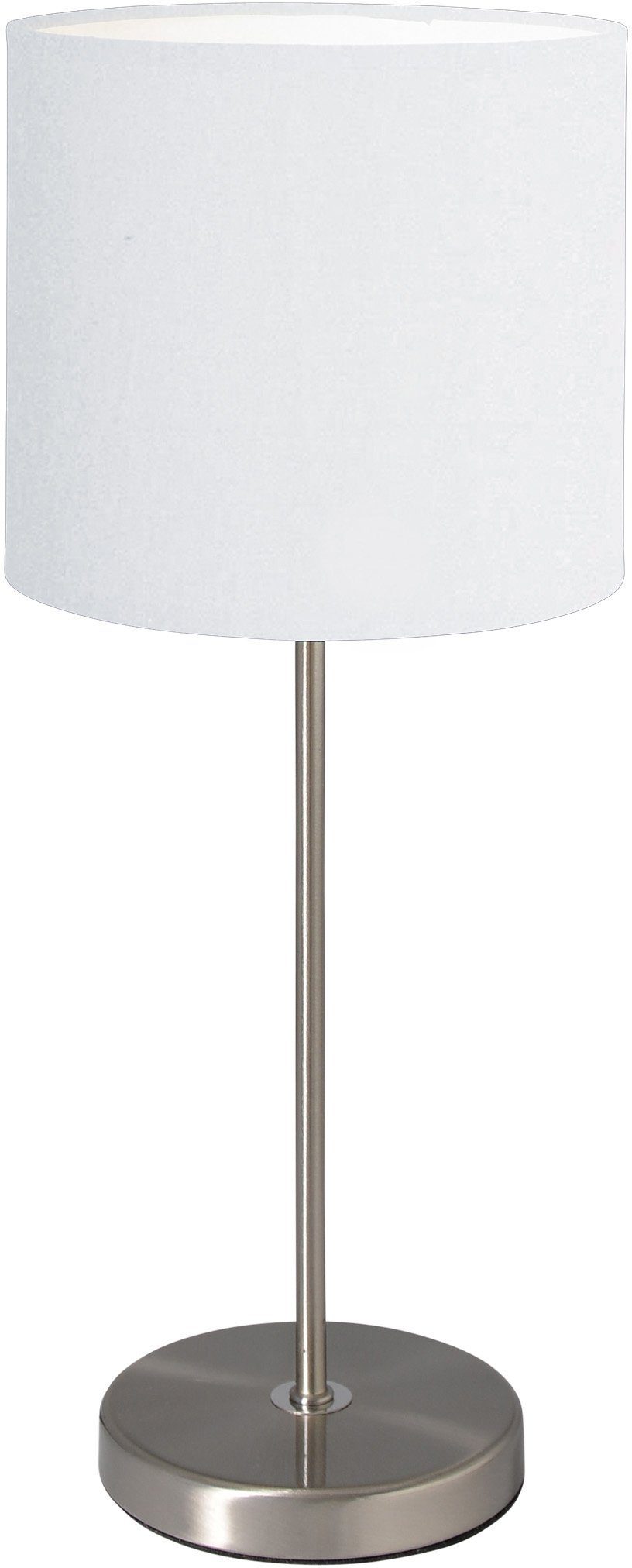 näve Tafellamp New York Tafellamp, excl. 1x E27/max. 40W schaal wit frame chroom (1 stuk) kinderlampen wit