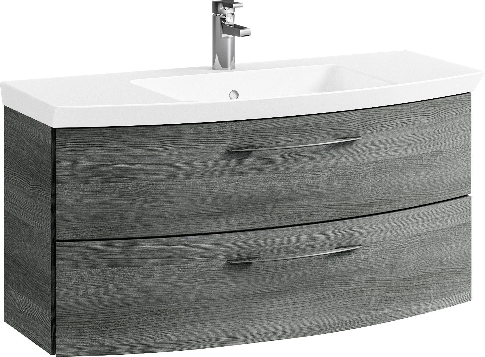 Saphir Badkamerserie Cassca sprint wastafelmeubel mineraalmarmeren wastafel met onderkast (1 stuk)