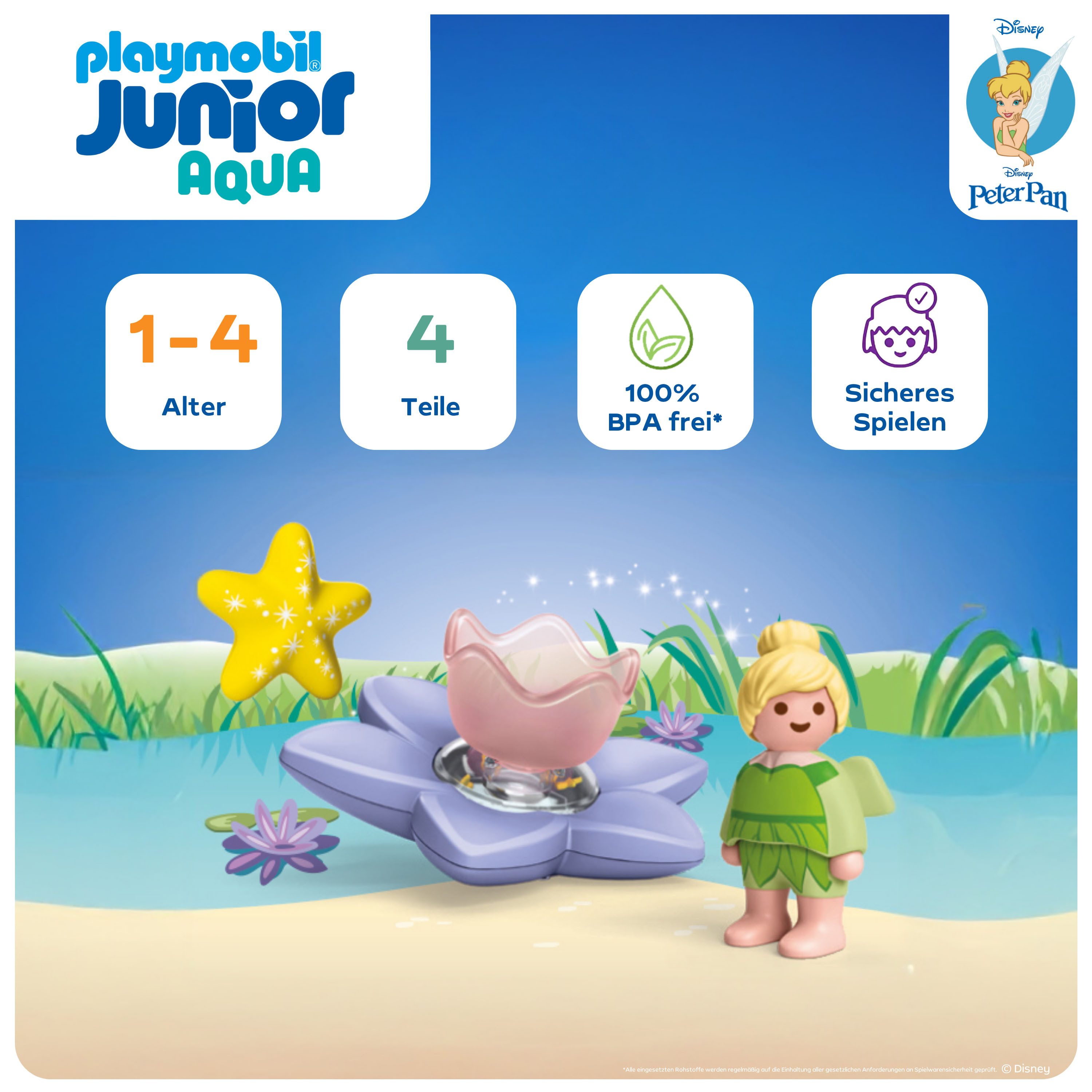 Playmobil® Constructie-speelset Tinkerbells magische Feen-Schwimmblume (71772), JUNIOR & Disney (4-delig)