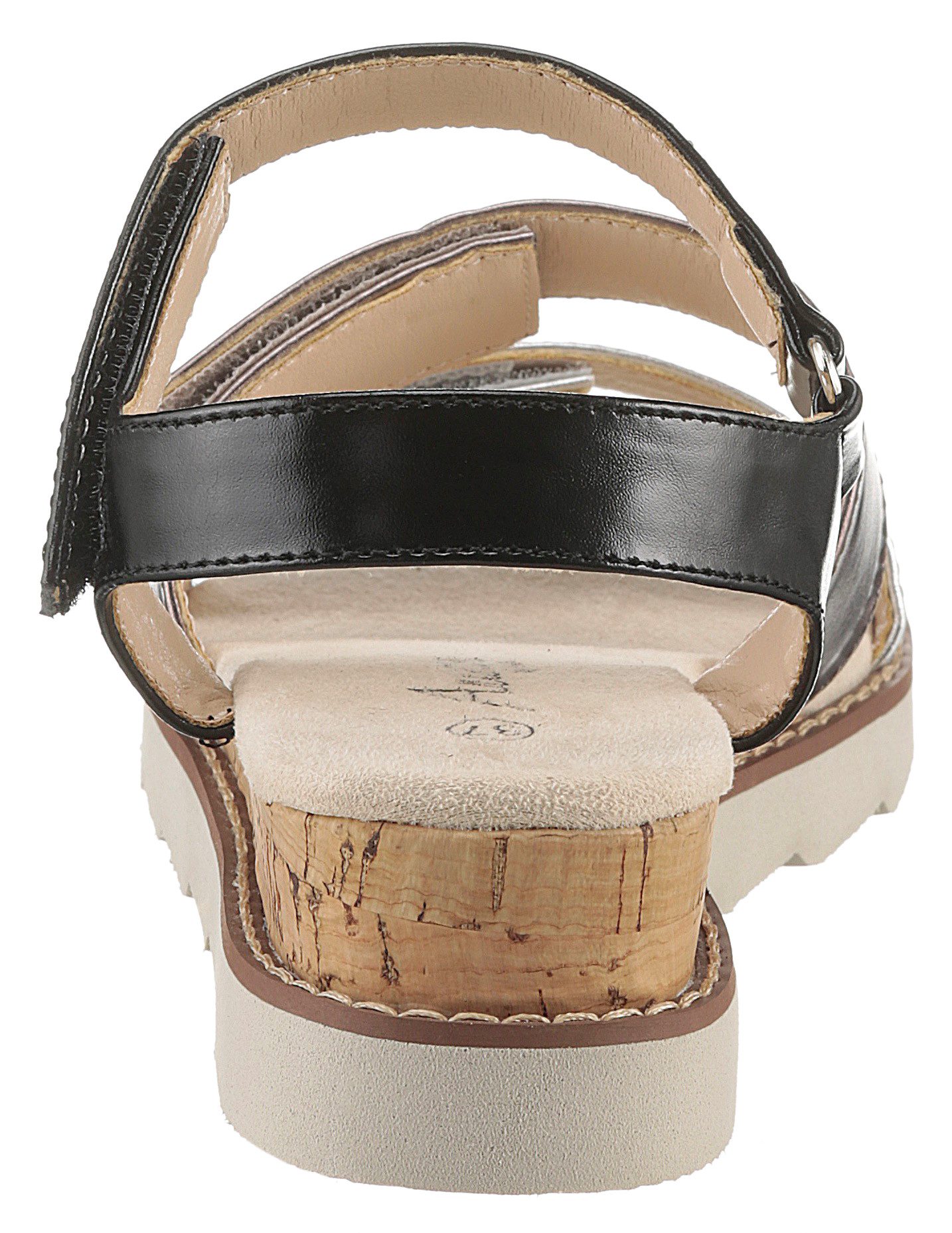 Aniston SHOES Sleehaksandaaltjes , sandaal, zomerschoen, klittenbandschoen, metallic-look - nieuwe collectie