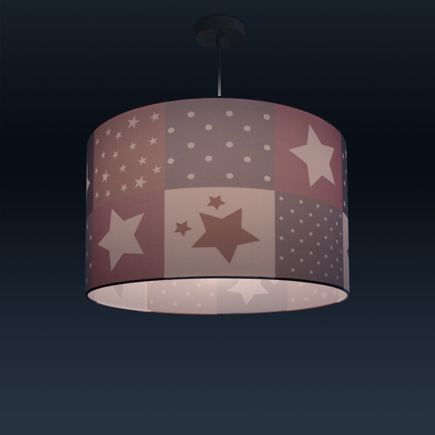 Paco Home Hanglamp Cosmo 345 Kinderlamp plafondlamp LED kinderkamer lamp sterren-motief E27