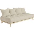 karup slaapbank senza divan met houtstructuur beige