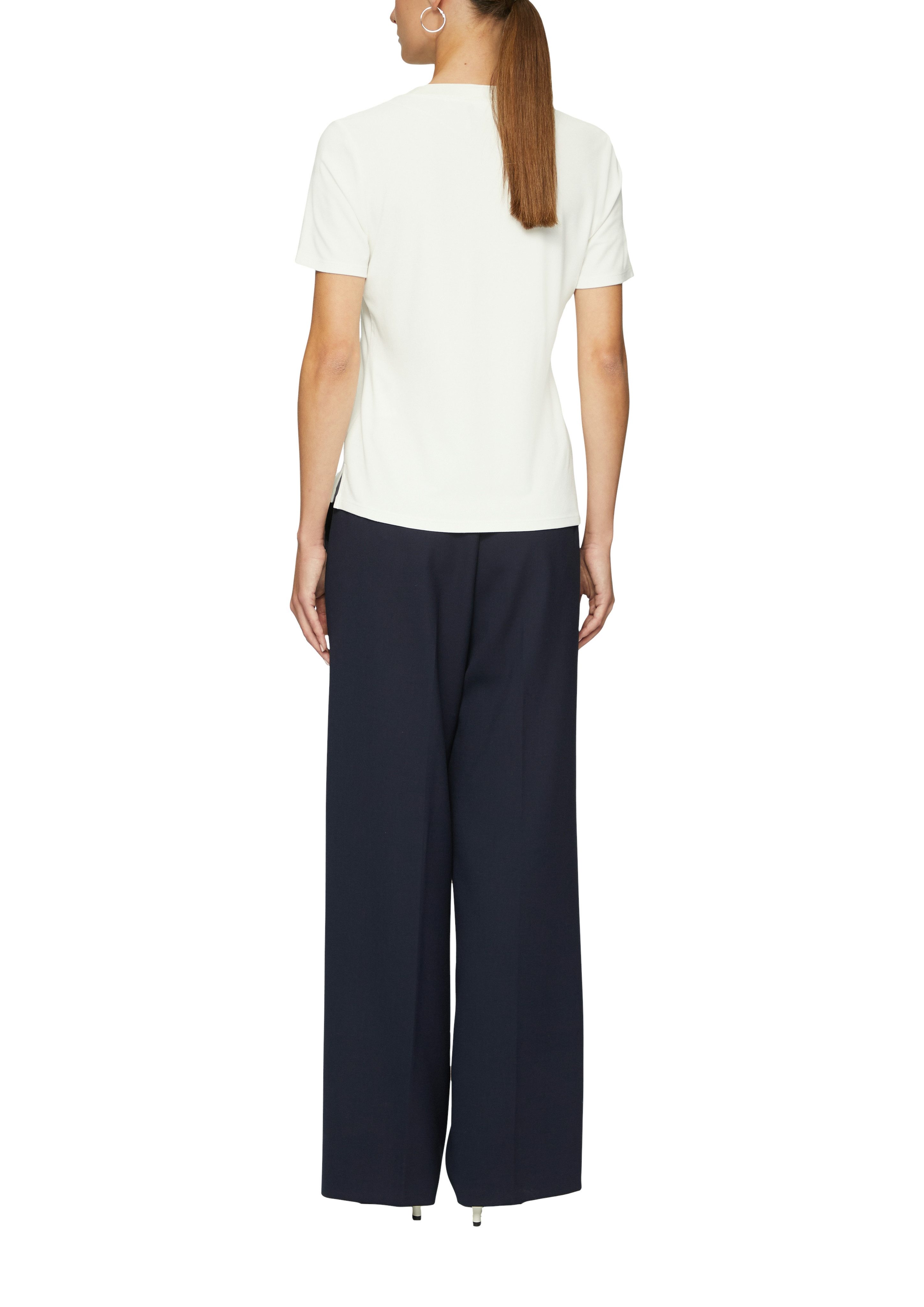 s.Oliver BLACK LABEL T-shirt met satijnen v-hals