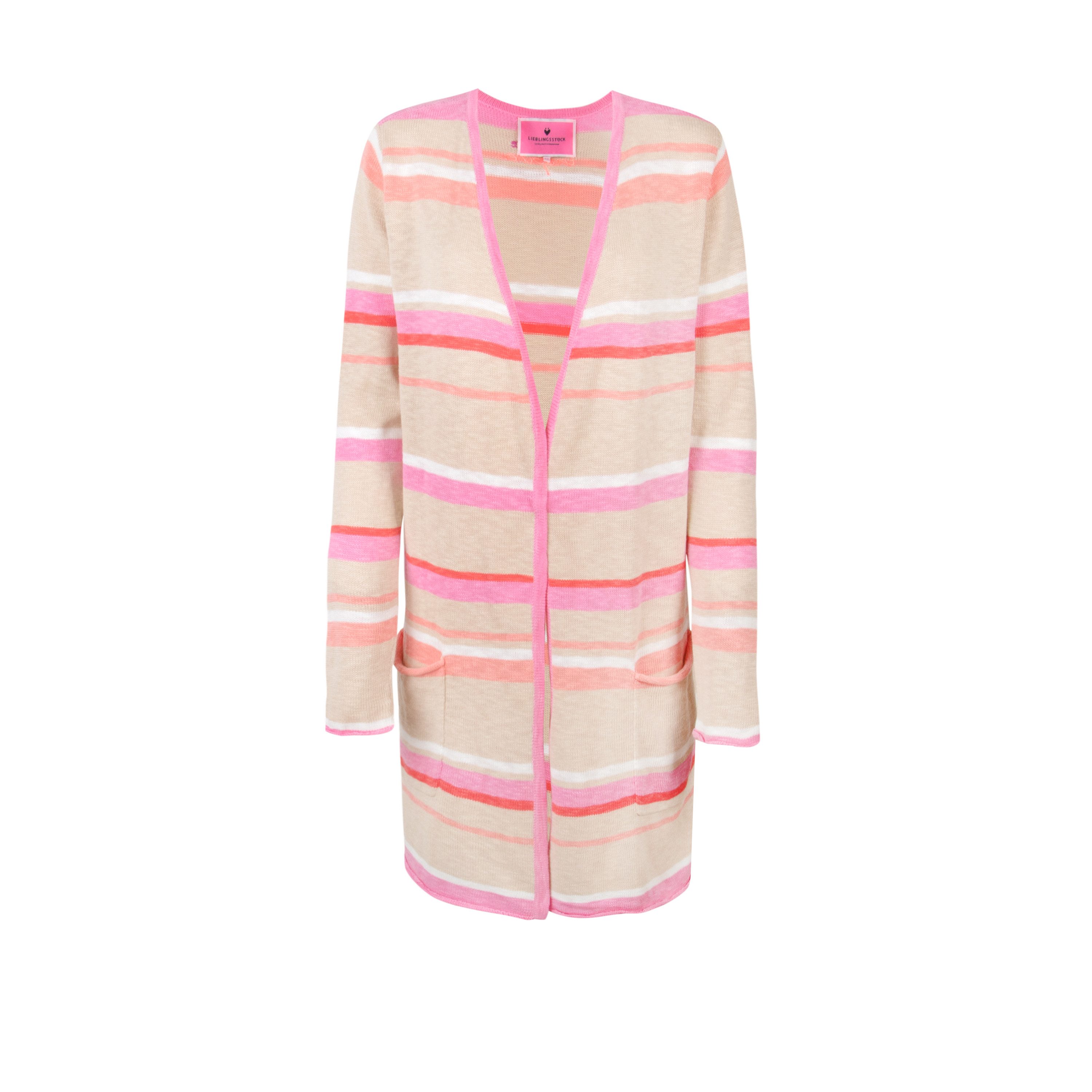 Lieblingsstück Lang vest SinaL met all-over streepdesign