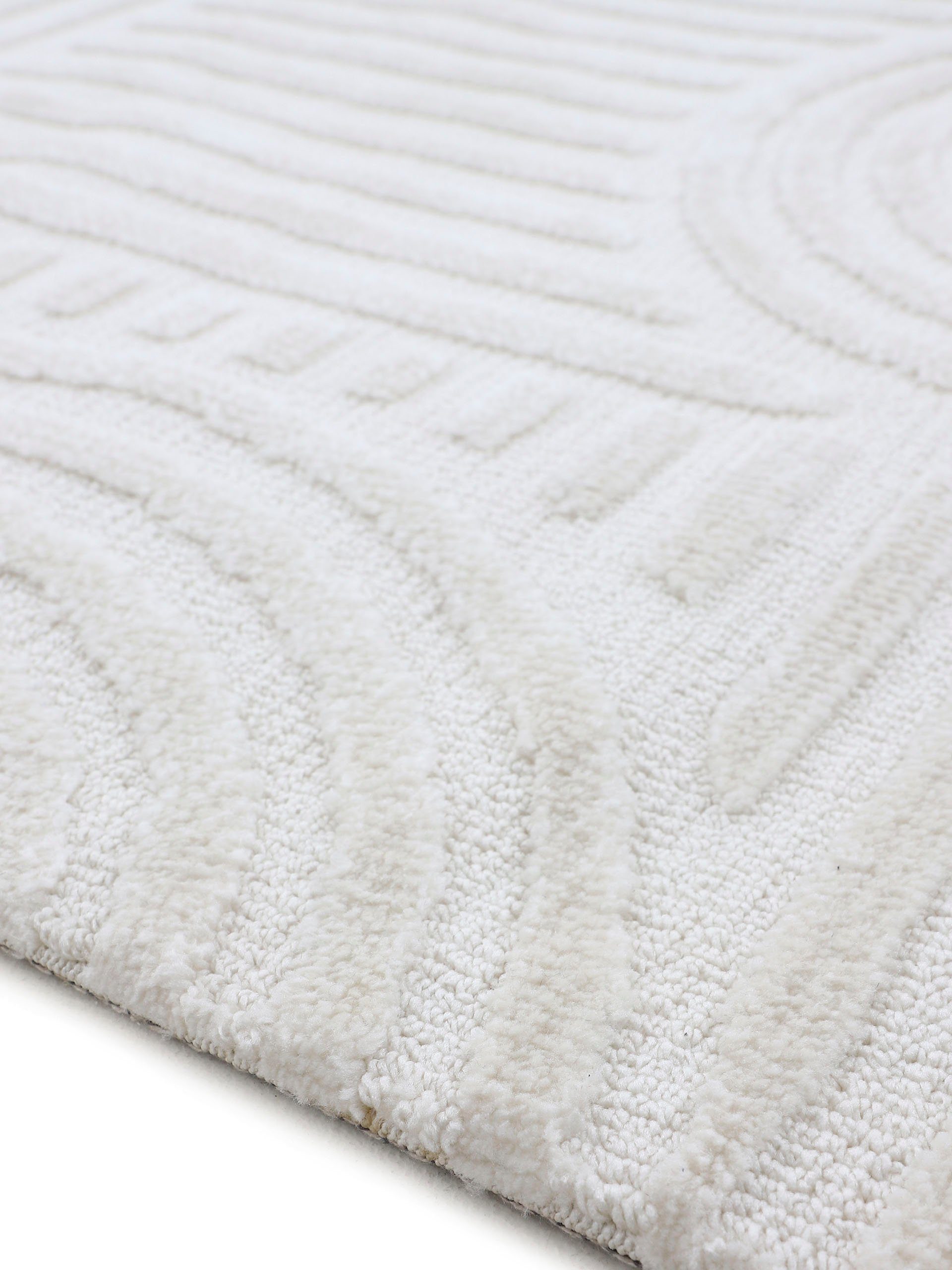 carpetfine Vloerkleed Holly 4 - Soft Touch Microvezel Tapijt Boho Scandi, zachte dichte getufte hoog-laag structuur, woonkamer