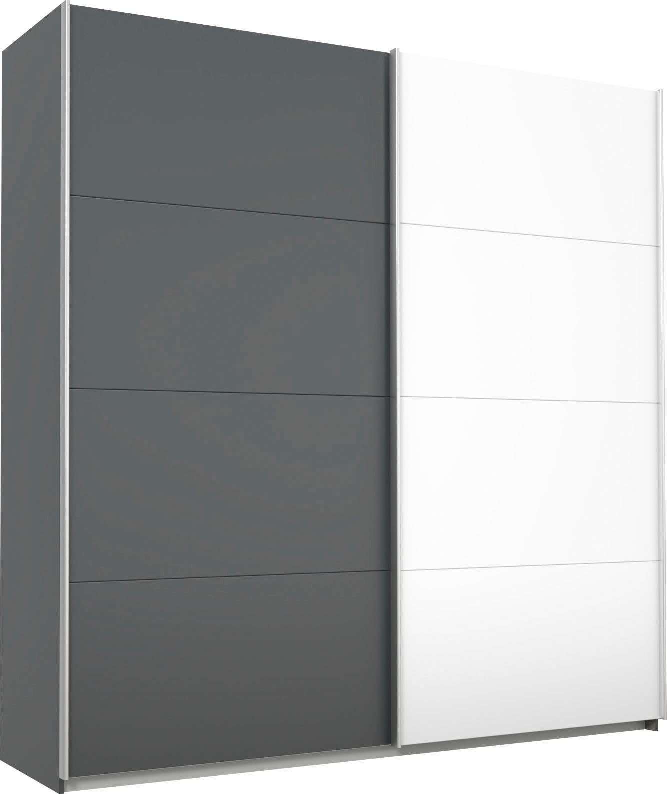 rauch Zweefdeurkast Quadra kledingkast BESTSELLER kast garderobe met mogelijkheid tot individuele frontuitvoering, lichtlopende deuren