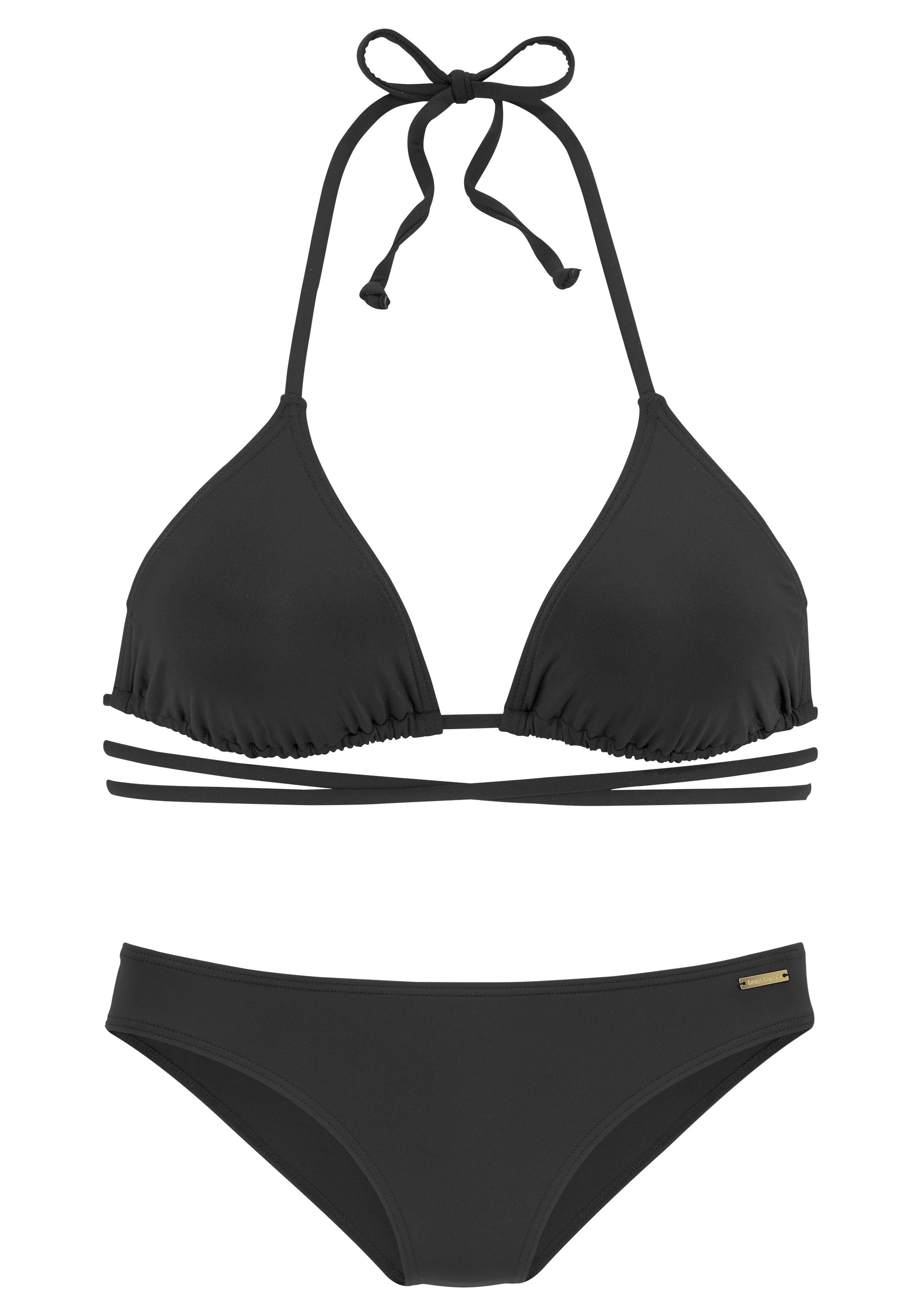 Bruno Banani Triangelbikini unikleur met lange bindstrik