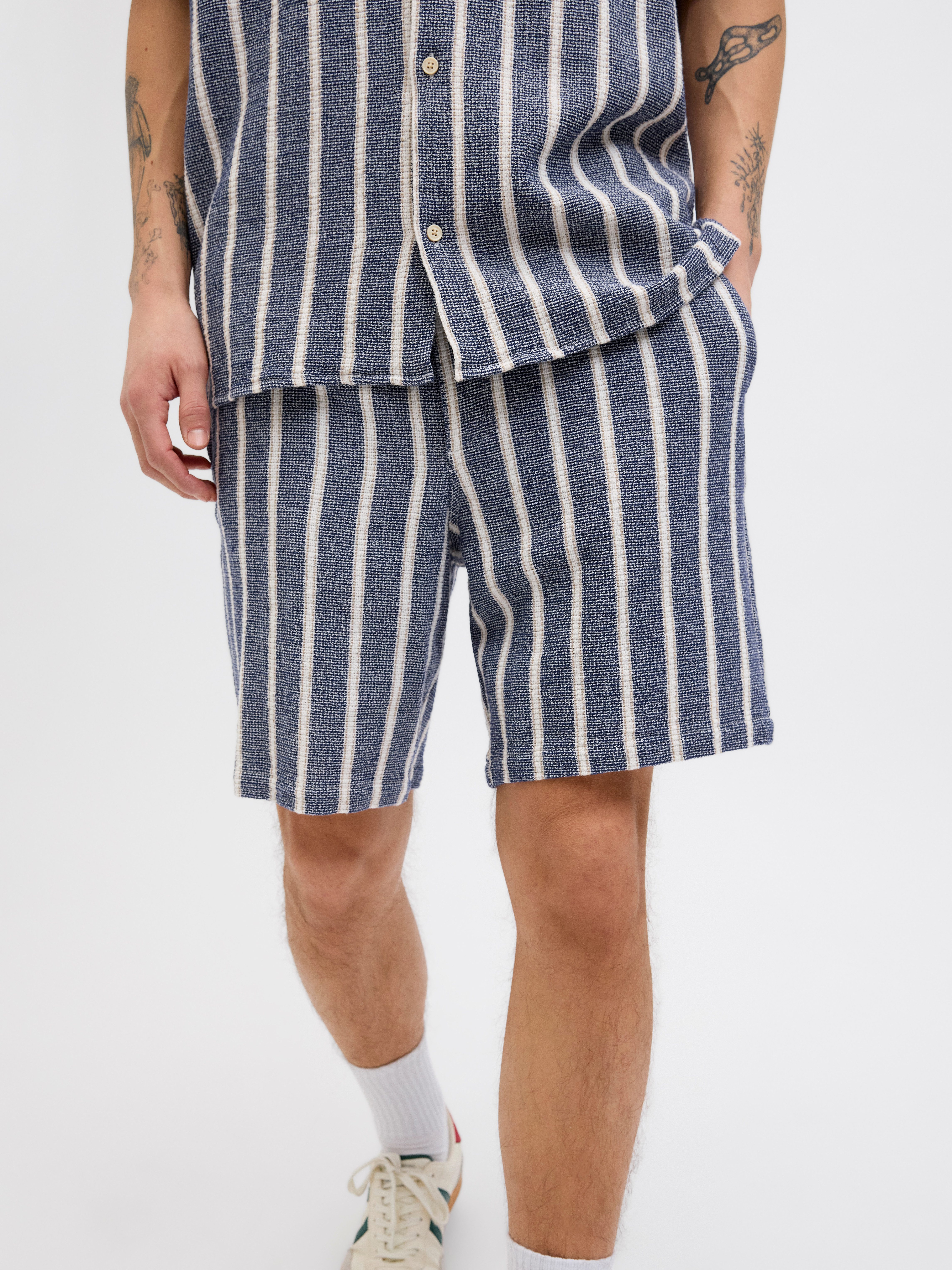 Jack & Jones Joggingbroek JPSTJAIDEN COBA STRIPE JOG SHORT SRT SN