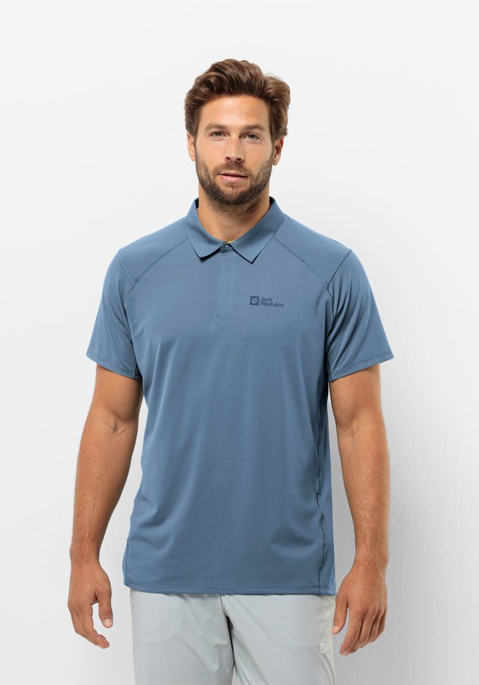 Jack Wolfskin Poloshirt PRELIGHT CHILL POLO M heren t-shirts maat XXL (58) blauw