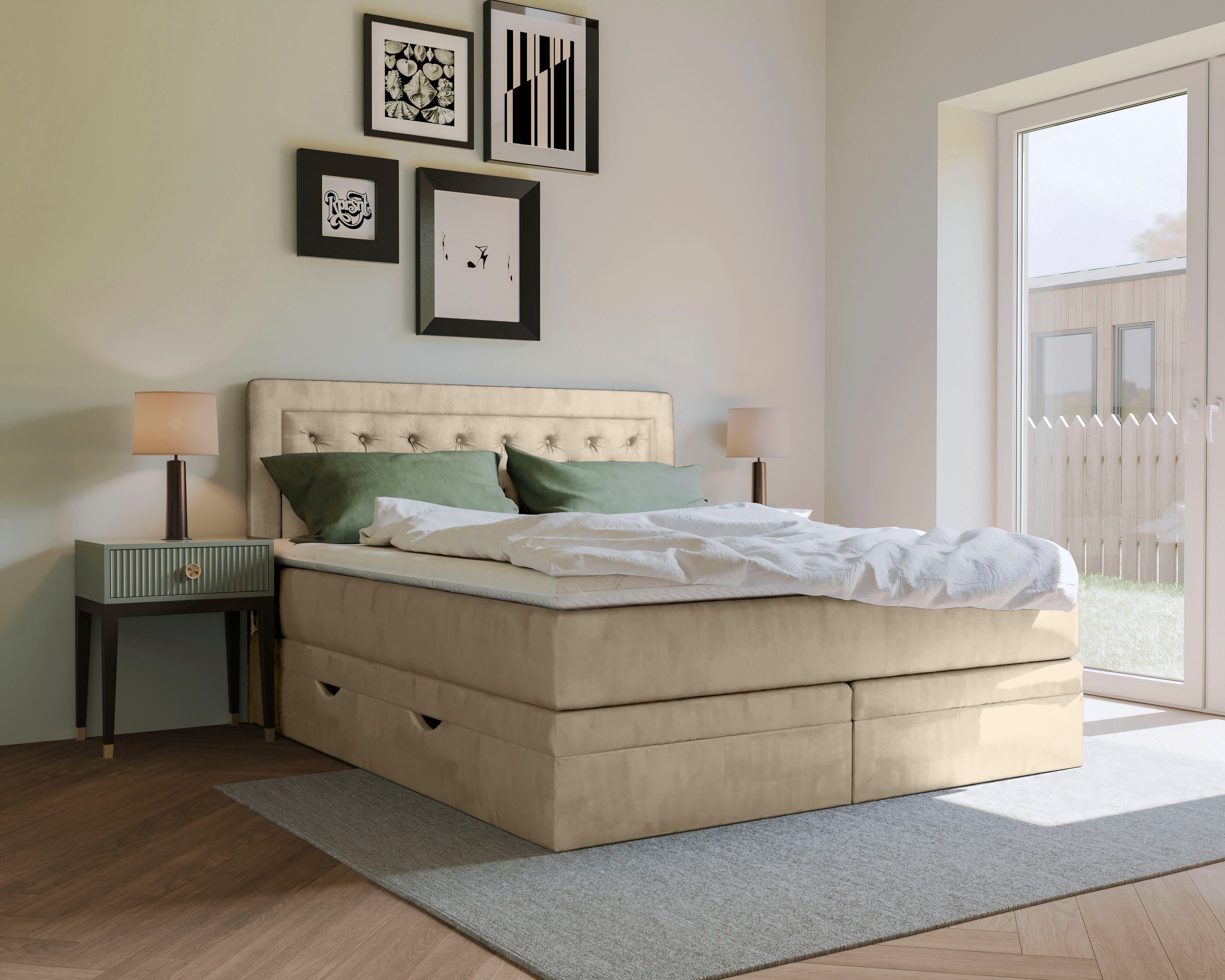 Leonique Boxspring Julien met pocketveringsmatras
