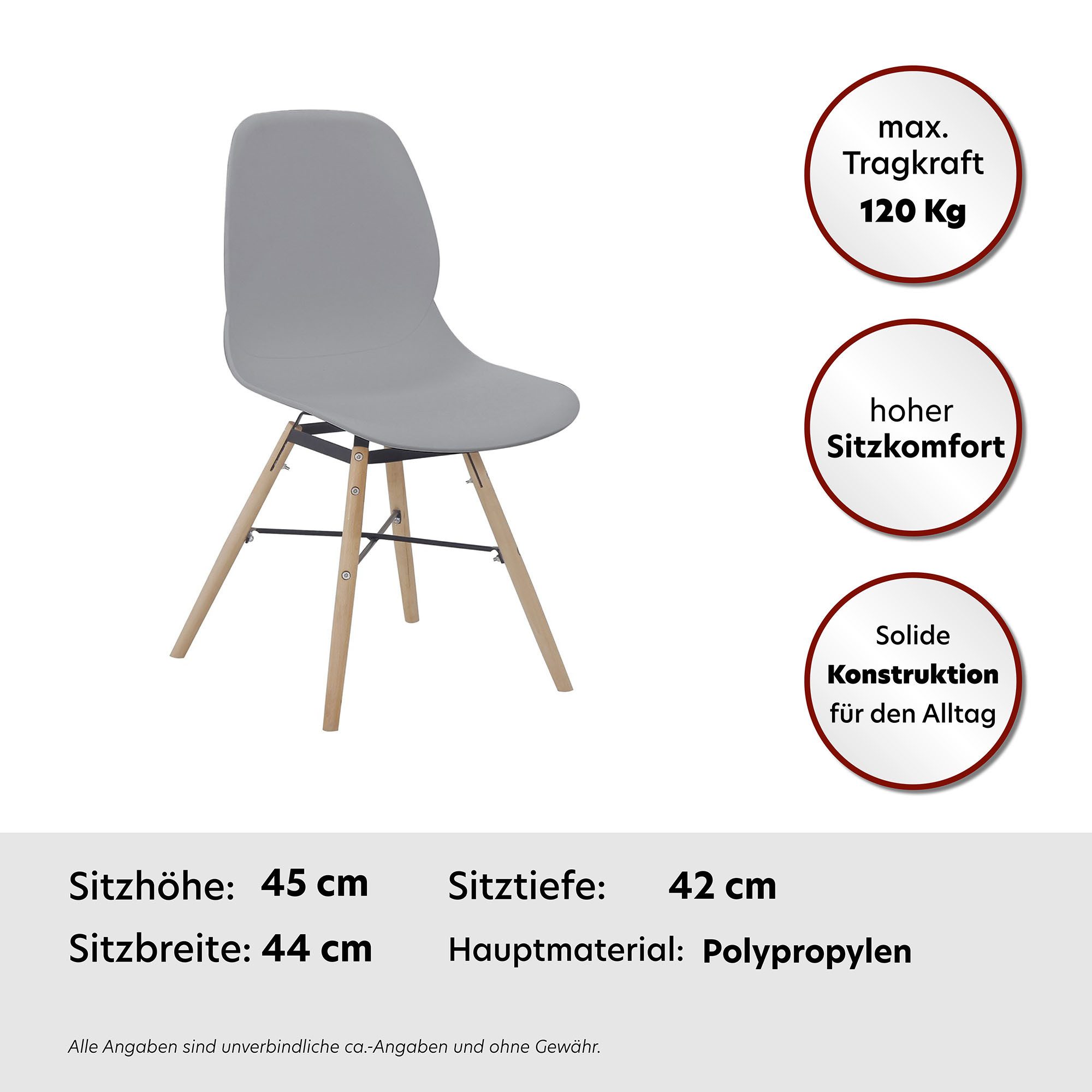 Kayoom Stoel met 4 poten Stoel Amy 110 2-delige set, praktisch set, comfortabele kunststofstoel (set, 2 stuks)