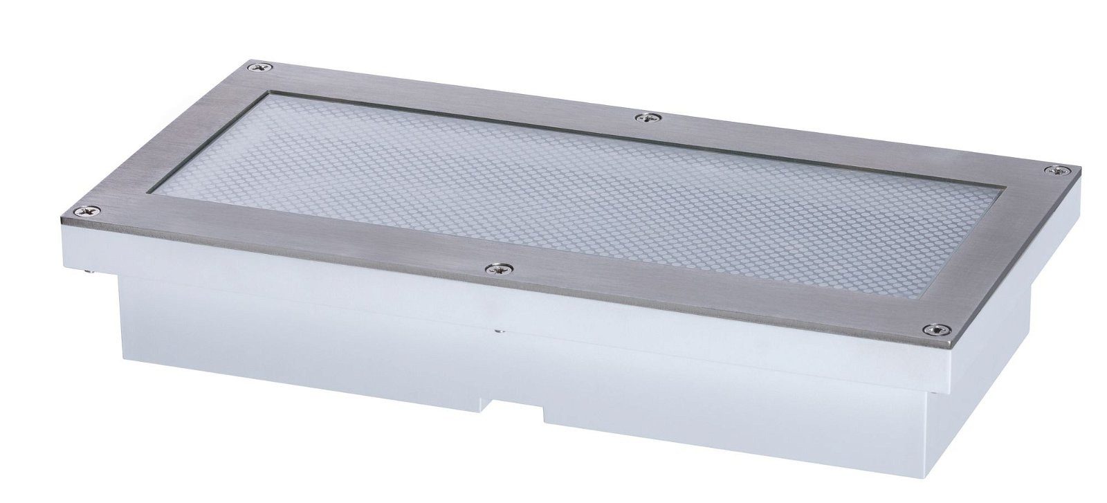 Paulmann Ledinbouwlamp Brick IP67 200x100mm 3000K 1,6W 50lm 230V alu, grijs metaal, roestvrij staal (1 stuk)