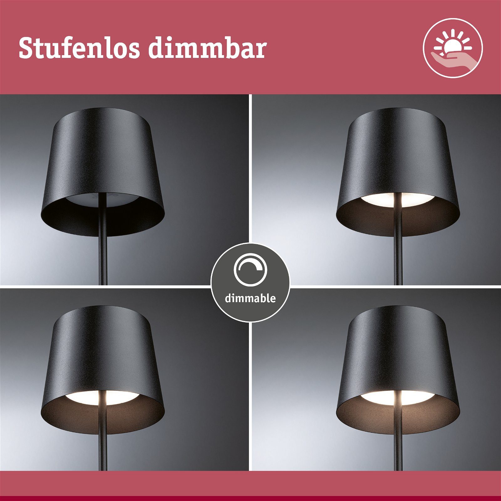 Paulmann Led-tafellamp voor buiten Acculamp Gilo IP44 dimbaar (1 stuk)