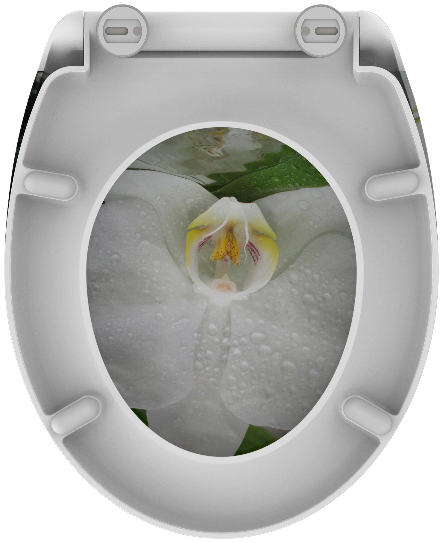 welltime Toiletzitting White flower afneembaar, softclosemechanisme, breukbestendig, krasvast, snelsluiting