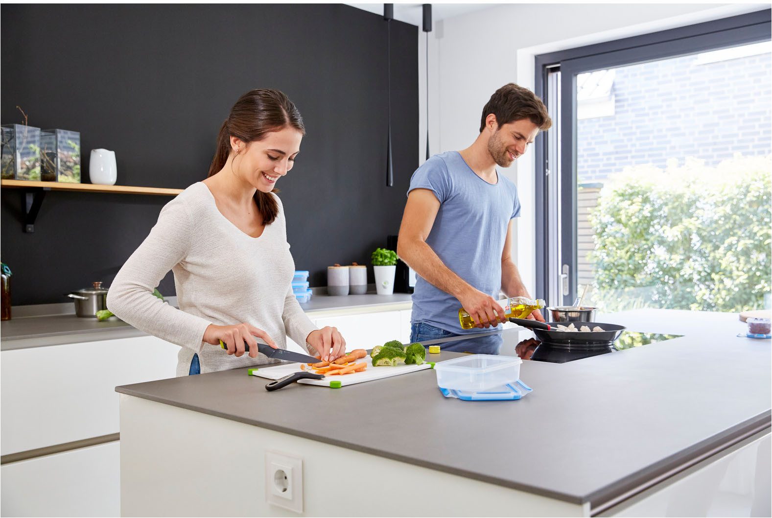 Emsa Vershoudtrommel Clip & Close Set, rechthoekig, 100 % dichte opbergdozen vaatwasser-, vries-, magnetronbestendig, made in germany (set, 10-delig)