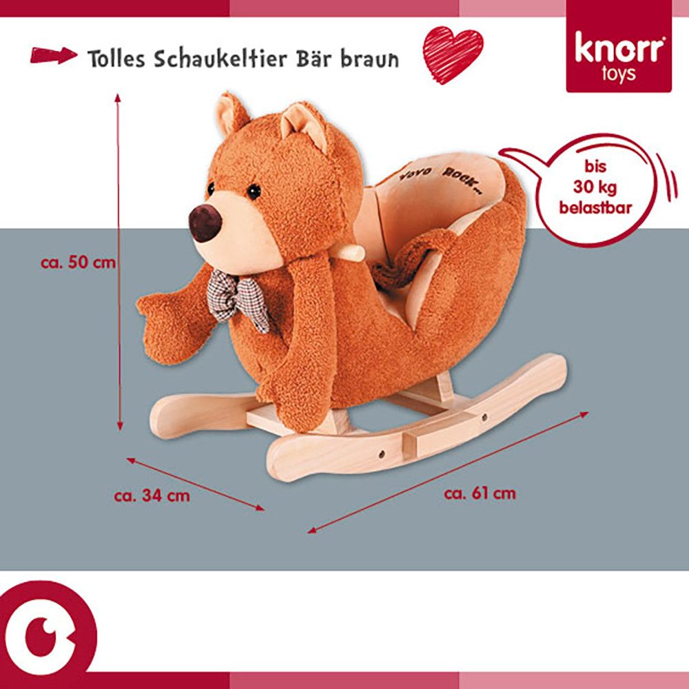 Knorrtoys® Schommeldier Bruine beer