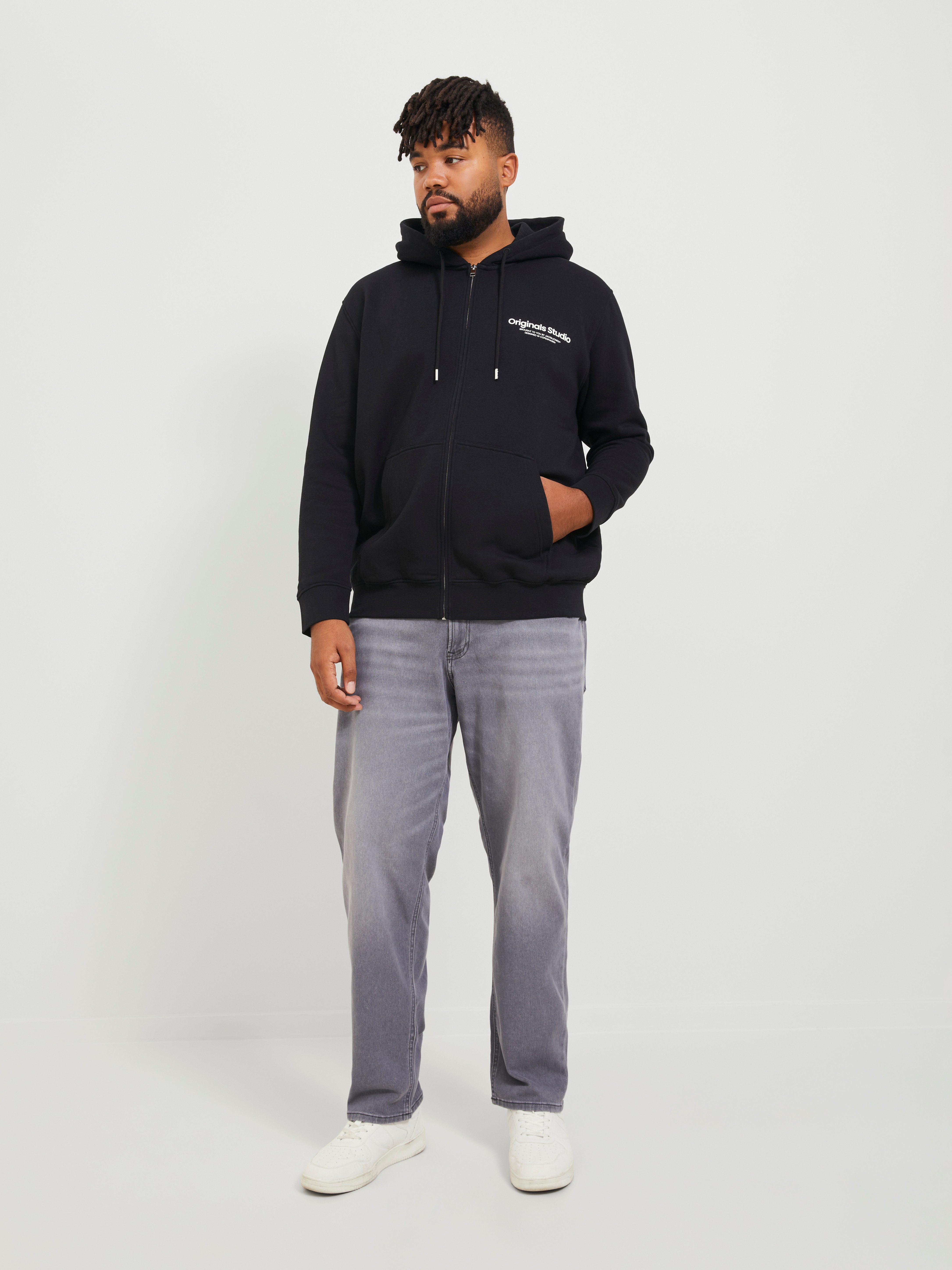 Jack & Jones PlusSize Capuchonsweatvest JORVESTERBRO SWEAT ZIP HOOD NOOS PLS