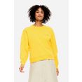 garcia sweater c10261 met geborduurde tekstprint geel